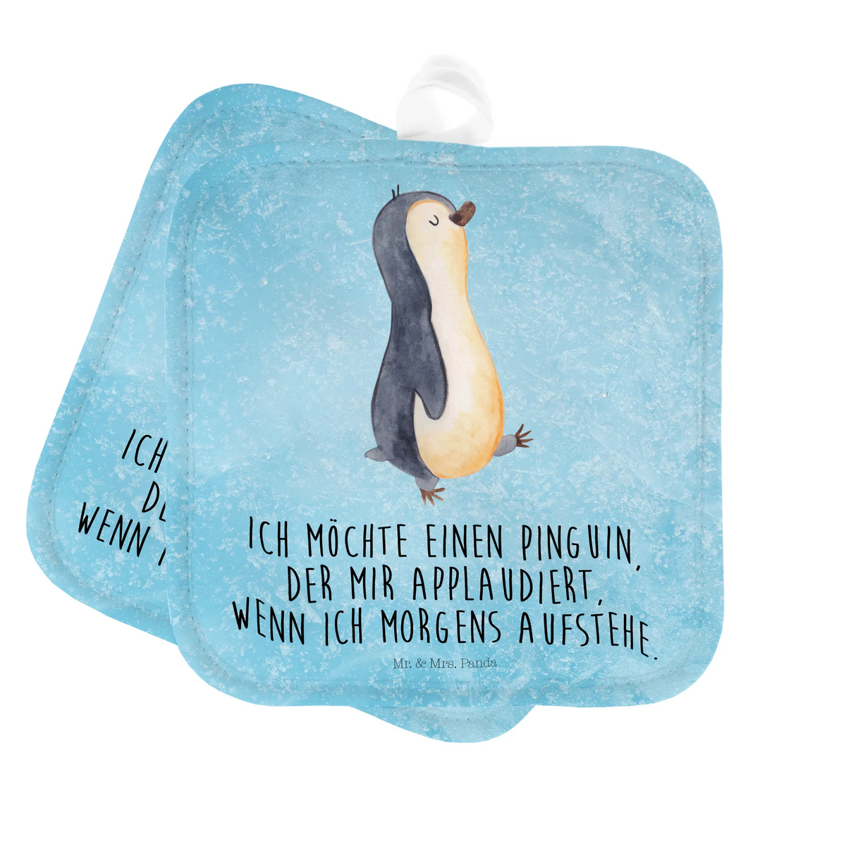 2er Set Topflappen  Pinguin marschieren Doppel Topflappen, Topflappen, Topflappen Set, Topflappen im Doppelpack, 2er Set Topflappen, Topfuntersetzer, Topflappen 2er Set, topfhalter, Zwei Topflappen, Ofenlappen, Kochlappen, Topflappenset, Pinguin, Pinguine, Bruder, Frühaufsteher, Langschläfer, Familie, Schwester