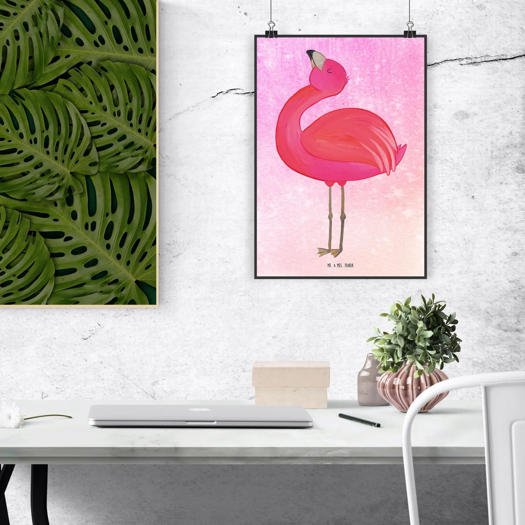 Plakat Flamingo Duma Wandbild, kunst für die wand, Posterdruck, wandkunst, Wandposter, kunstposter, drucke, Deko Bild, wanddeko, Poster, grafikposter, Kunstdruck, kunstdruck poster, Plakat, Wanddeko Bild, Bild, Wanddekoration, Wandschmuck, Mr. & Mrs. Panda Poster, wanddruck, Designposter, Bild für Wand, Flamingo, Stolz, Selbstliebe, Beste Freundin, Freundin, Freude, Mama, Tochter, Selbstakzeptanz, Schwester
