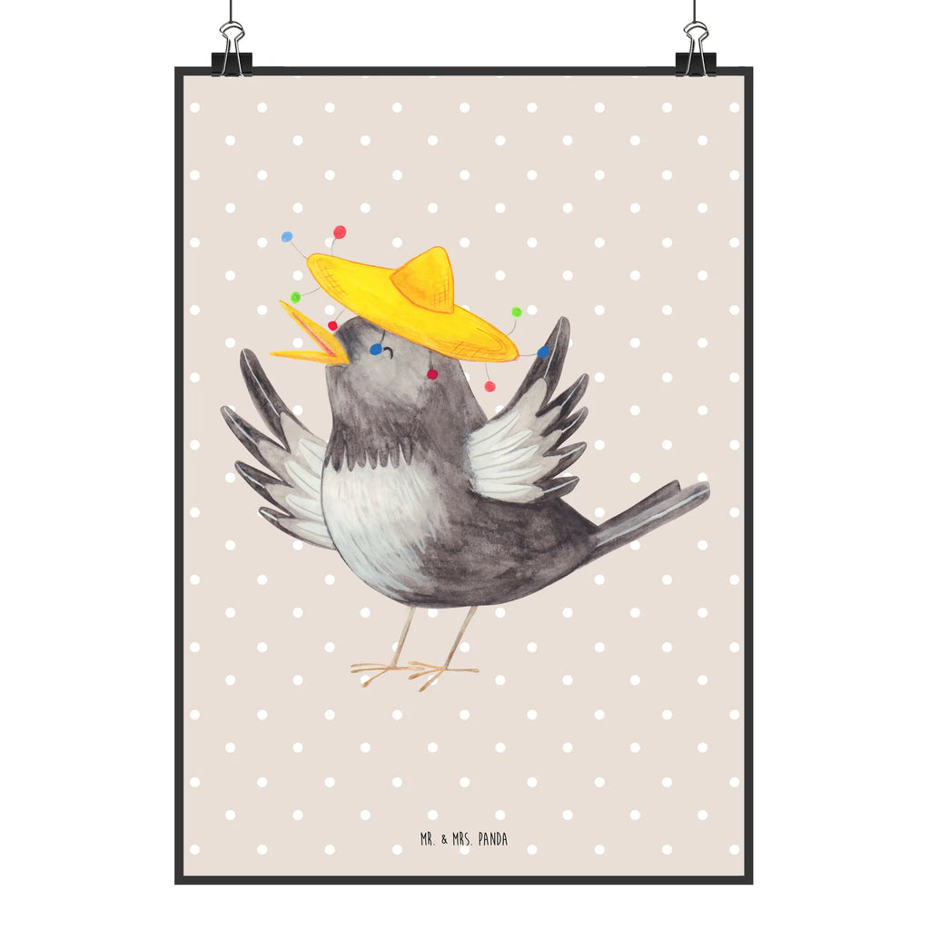 Poster Rabe Sombrero Bild, Poster, Wandschmuck, Wandbild, Design Poster, Wanddeko Bild, wanddruck, Deko Poster, Plakat, grafikposter, kunstdruck poster, Wandposter, kunstposter, wanddeko, wandkunst, Designposter, Panda Poster, Wanddekoration, Posterdruck, Mr. & Mrs. Panda Poster, typografie poster, Kunstdruck, drucke, Deko Bild, Tiermotive, Gute Laune, Lustige Sprüche, Tiere, Motivation, Froh, glücklich sein, Vögel, Glück Spruch, Elster, Spruch Positiv, Fröhlich sein, Rabe, Vogel