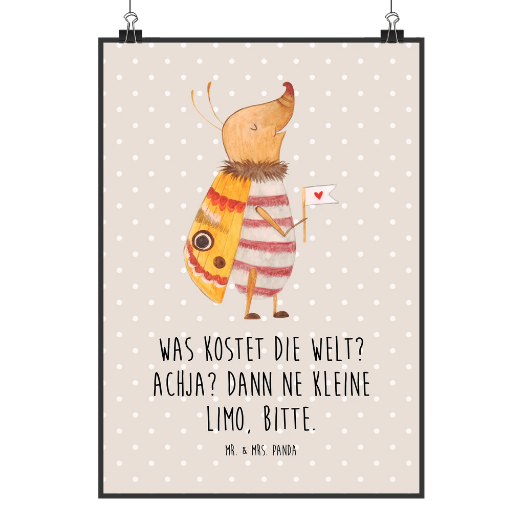 Poster Moth flag Küchenposter, Mr. & Mrs. Panda Poster, Handgemaltes Poster, Kinderposter, Wanddeko, Kunstdruck, Bild, Raumdekoration, Wandposter, Posterdruck, Designposter, Poster, Wanddeko Bild, Wanddekoration, Tiermotive, Gute Laune, lustige Sprüche, Tiere, Spruch lustig, Käfer, Was kostet die Welt, Küche Deko, niedlich, Nachtfalter, Spruch witzig, süß