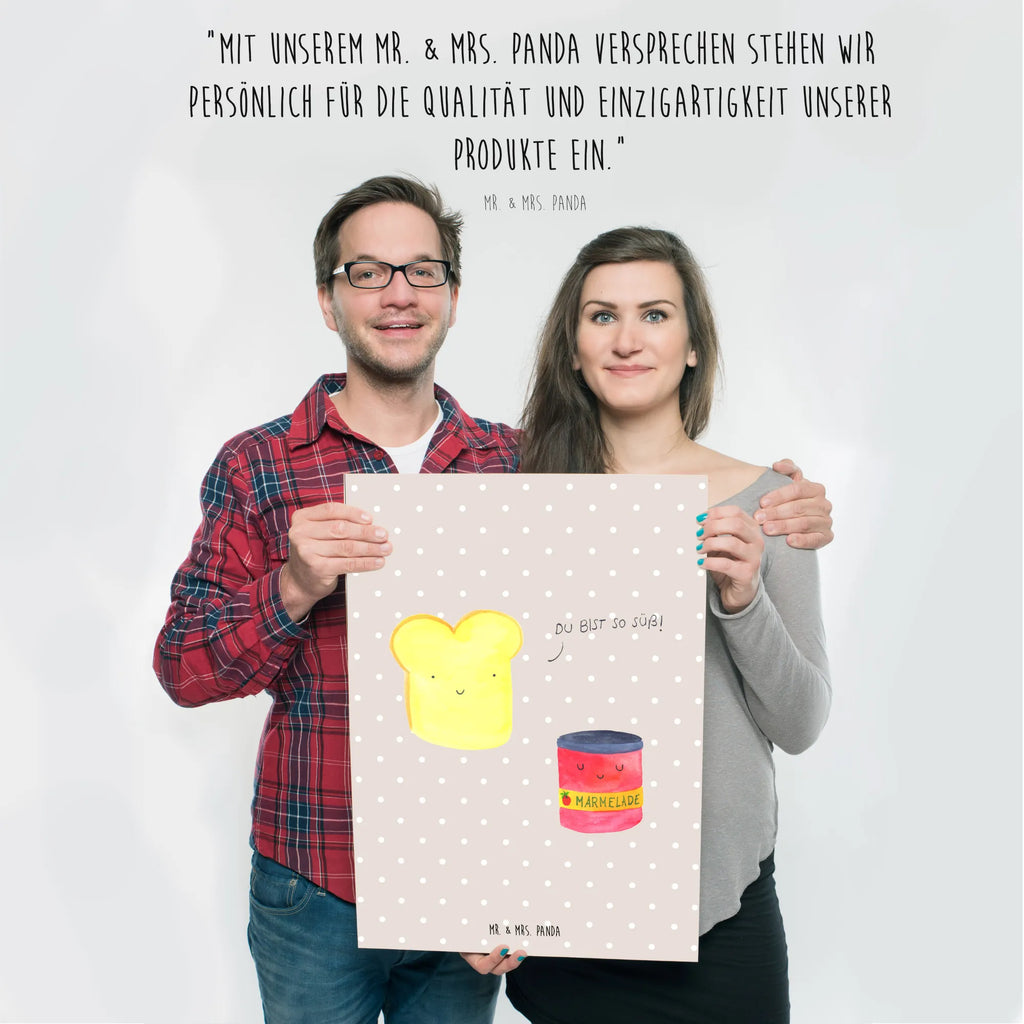 Poster Toast Marmelade Mr. & Mrs. Panda Poster, Wanddeko Bild, Kunstdruck, kunstposter, Designposter, Posterdruck, Bild, kunstdruck poster, Wanddekoration, Plakat, Wandschmuck, wandkunst, grafikposter, Deko Bild, drucke, Poster, Wandposter, kunst für die wand, Wandbild, Bild für Wand, wanddeko, wanddruck, Gute Laune, Tiermotive, Tiere, Lustige Sprüche, Küche Spruch, Frühstück Einladung, Marmelade, Süße Postkarte, Toastbrot, Dreamteam, Brot, Süß, Toast, Küche Deko