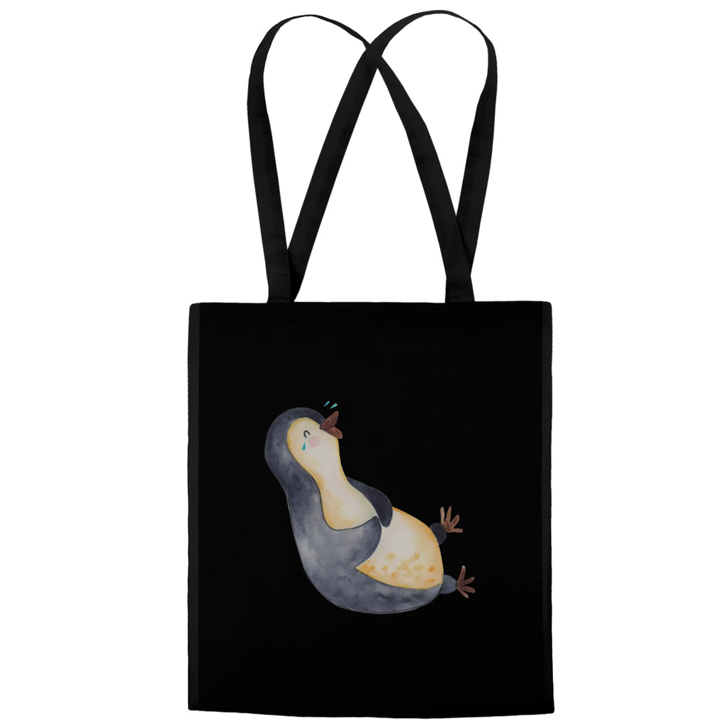 Tote bag Penguin Laugh Jutetasche, Einkaufstüte, Tasche, Beuteltasche, Tragetasche, Shopper, Einkaufstasche, Laptoptasche, Beutel, Stofftasche, Stoffbeutel, Jutebeutel, Strandtasche, Badetasche, Umhängetasche, Schultertasche, Pinguin, lustiger Spruch, Fröhlichkeit, Pinguine, Humor, Lachen, Optimismus, Fröhlich