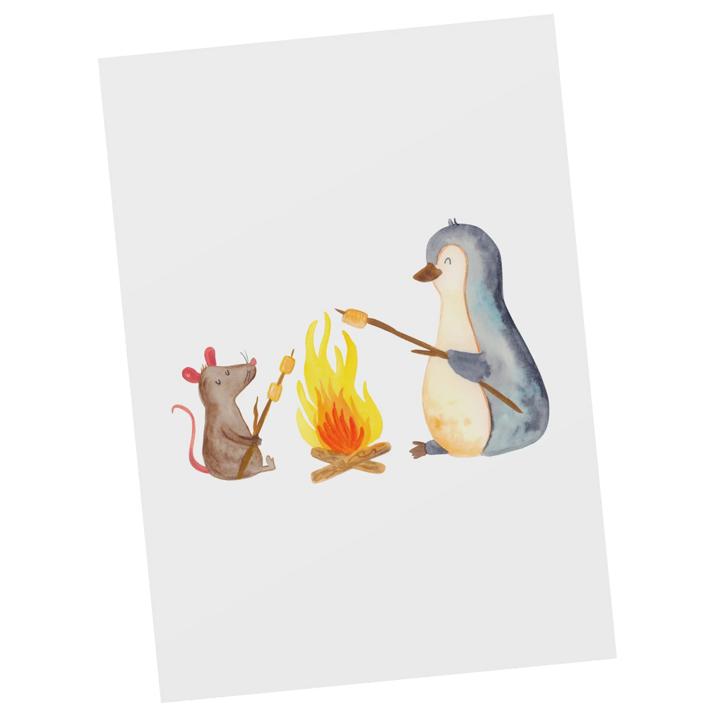 Postcard Penguin campfire North Pole, Penguins, fire, penguins, new start, work, campfire, life motivation, life motto, everyday office life, mouse