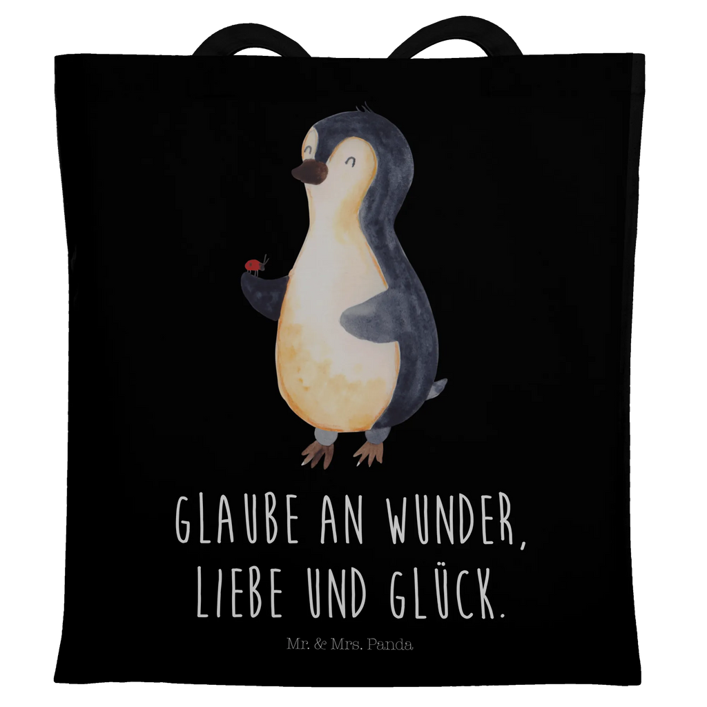Tragetasche Pinguin Marienkäfer Stoffbeutel, Badetasche, Strandtasche, Schultertasche, Shopper, Einkaufstasche, Umhängetasche, Beutel, Tragetasche, Einkaufstüte, Laptoptasche, Beuteltasche, Tasche, Stofftasche, Jutebeutel, Jutetasche, Pinguin, Lebensfreude, Liebe, Glück, Marienkäfer, Wunder, Pinguine, Freude