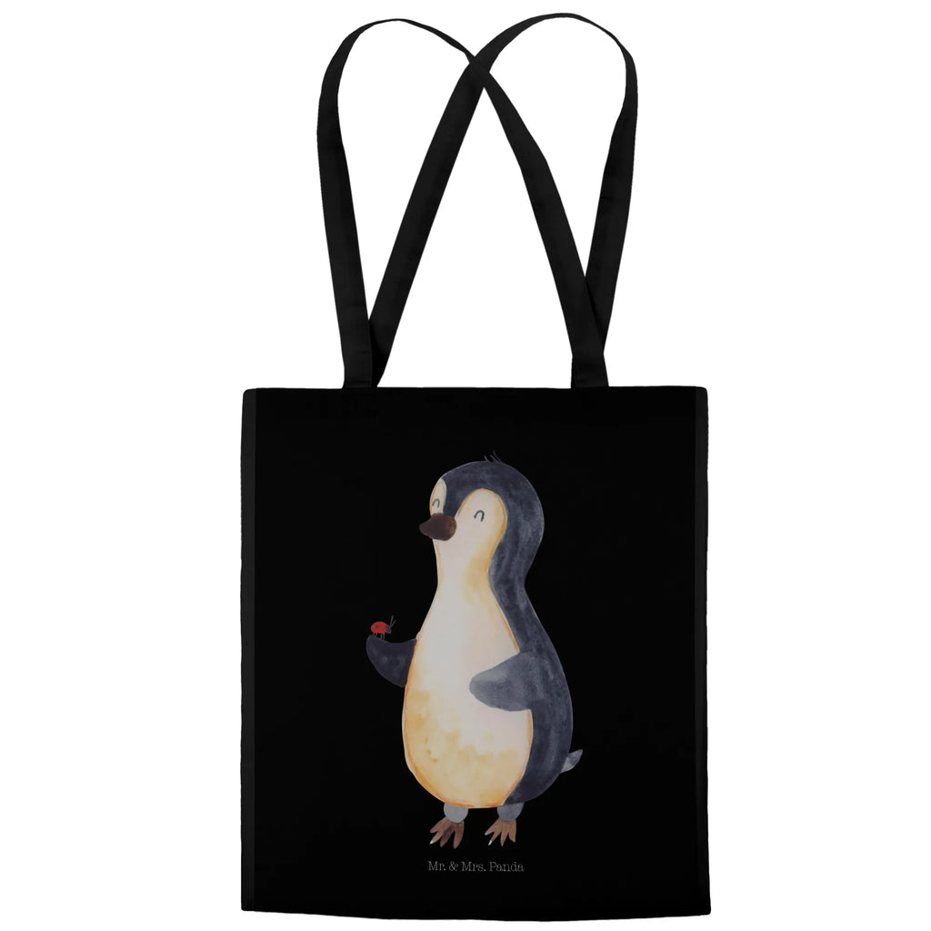 Tragetasche Pinguin Marienkäfer Stoffbeutel, Badetasche, Strandtasche, Schultertasche, Shopper, Einkaufstasche, Umhängetasche, Beutel, Tragetasche, Einkaufstüte, Laptoptasche, Beuteltasche, Tasche, Stofftasche, Jutebeutel, Jutetasche, Pinguin, Lebensfreude, Liebe, Glück, Marienkäfer, Wunder, Pinguine, Freude
