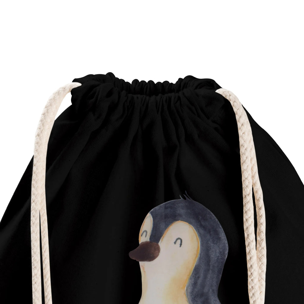 Drawstring bag Penguin ladybug sports bag, jute bag, hipster, carrier bag, gym bag, bag, Penguin, North Pole, Winter, Penguins, wonder, ladybird, joy of life, love, penguins, joy, happiness