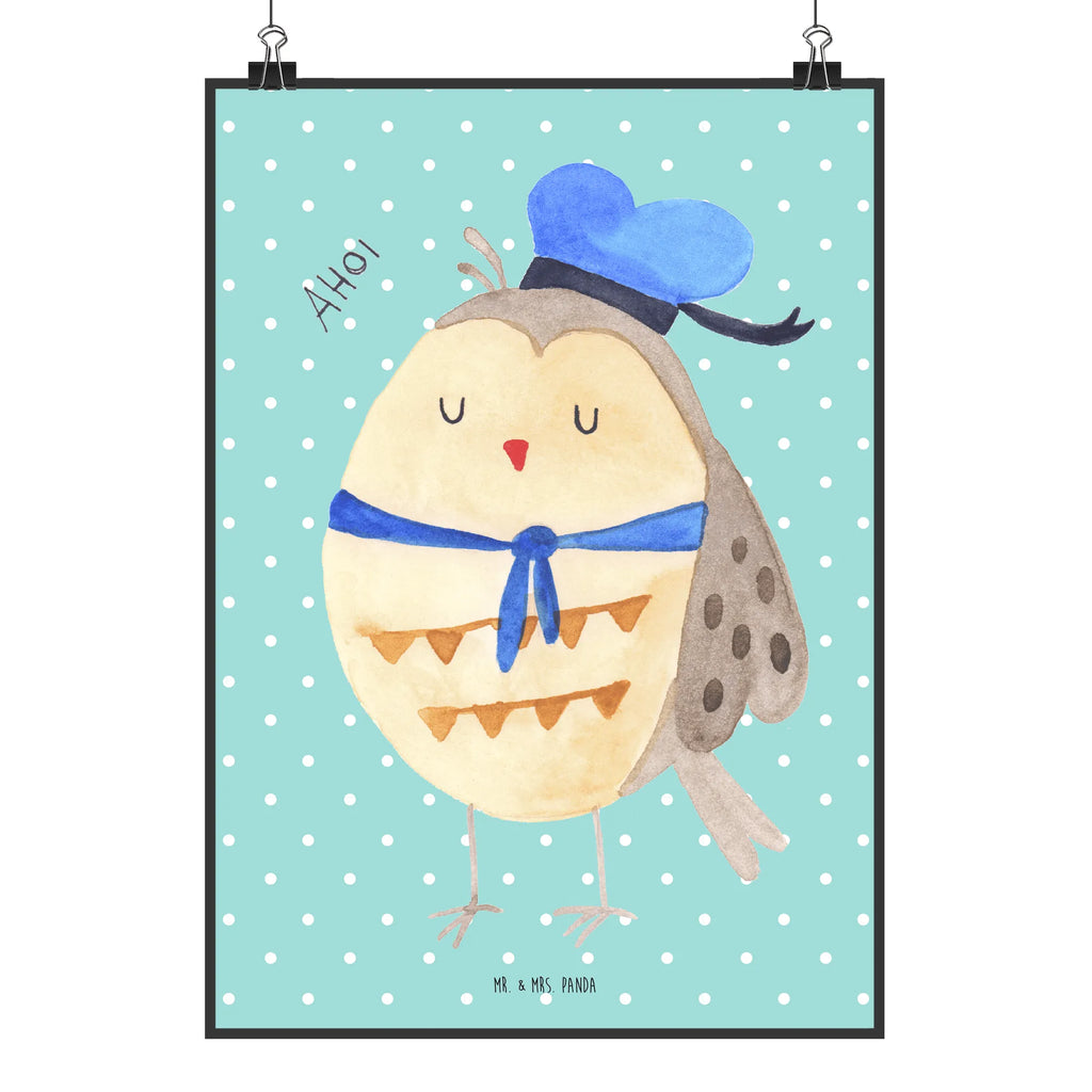 Plakat sowa Marynarz Wanddeko Bild, Wandschmuck, wanddeko, Poster, Bild für Wand, wandkunst, grafikposter, Wandbild, Posterdruck, kunstposter, Wanddekoration, Wandposter, Designposter, Deko Bild, Plakat, kunst für die wand, Mr. & Mrs. Panda Poster, wanddruck, Kunstdruck, kunstdruck poster, drucke, Bild, Eule, Freundin, Seefahrer, Owl, Matrose, Heimathafen, Ehe, Wortspiel Lustig, Eule Spruch, Hochzeitstag Geschenk, Eule Deko