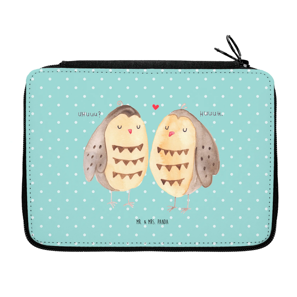 Leather folder owls Love enrolment, pupil, pencil case, pencil bag, motif, school, primary school, pen roll, gift, child, owl, forest animal, bird, nocturnal, gift ideas, birthday present, illustrated, funny, romantic gift, owl decor, Owl decoration, Girlfriend gift, Owl, Love, Pun funny, Love saying, Wedding saying, Friend, All you need is love