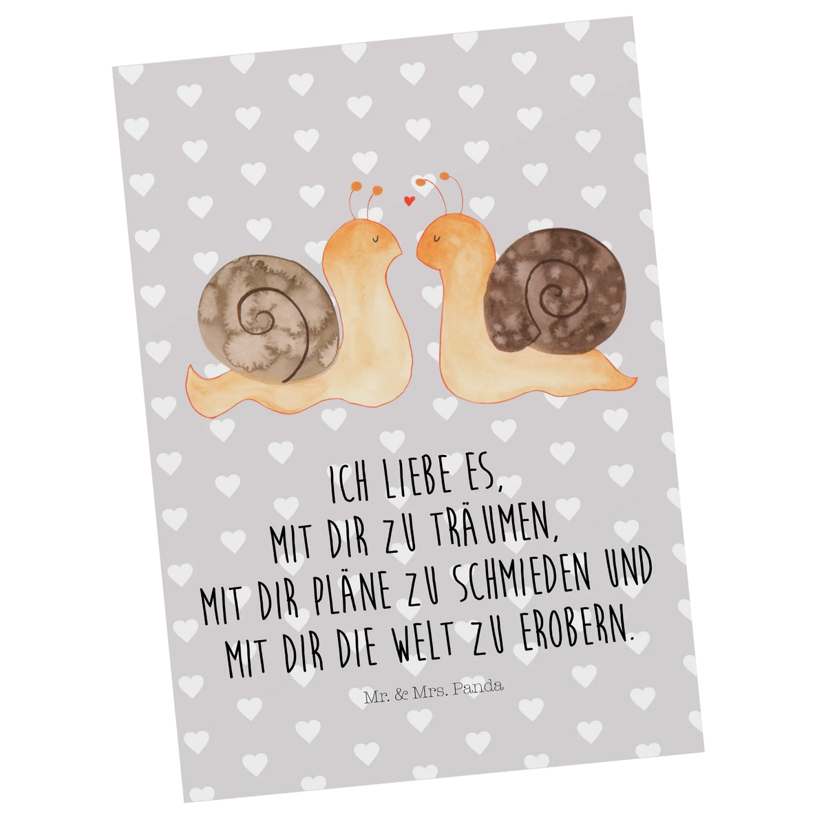Postcard Snails in love Loving, Two, Together, Marriage, Proposal of marriage, Love gift, gift for her, gift for him, anniversary gift
