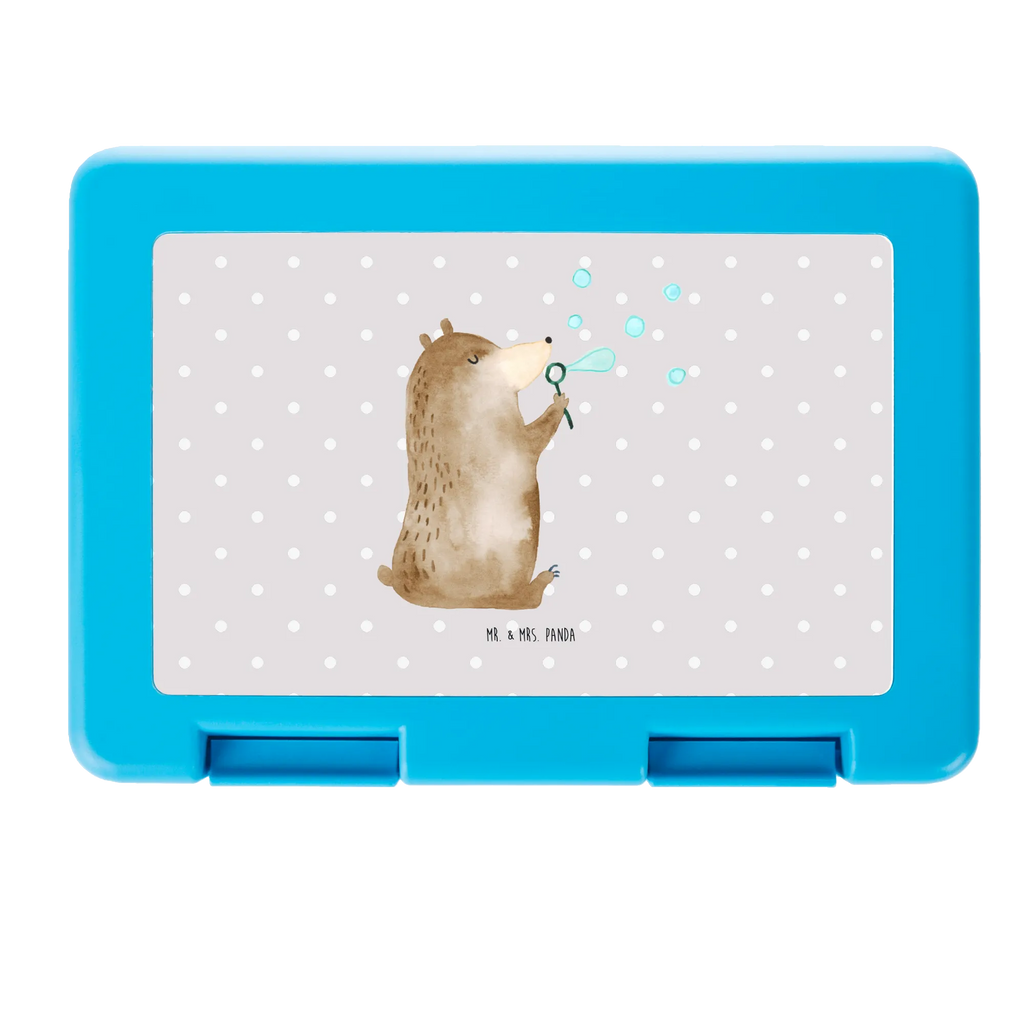 Lunch box bear soap bubbles lunch box, bread box, sandwich box, BPA-free, snack box, bear, teddy, teddy bear, cuddly toy, Soap Bubbles Bear Funny Being Happy Sad Happy