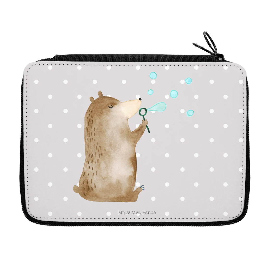 Federmappe Bär Seifenblasen Stifte Etui, Federmappe Einschulung, Stiftetasche, Schüler, Federmappe, Kinder Federmappe, Geschenk, Kind, Bestückte Federmappe, Grundschule, Federmäppchen, Stifterolle, Büro Stifte Etui, Schülerin, Einschulung, Schule, Motiv, Federmäppchen bedruckt, Bär, Teddy, Teddybär, Seifenblasen Bär Lustig Sein Glücklich Traurig Happy