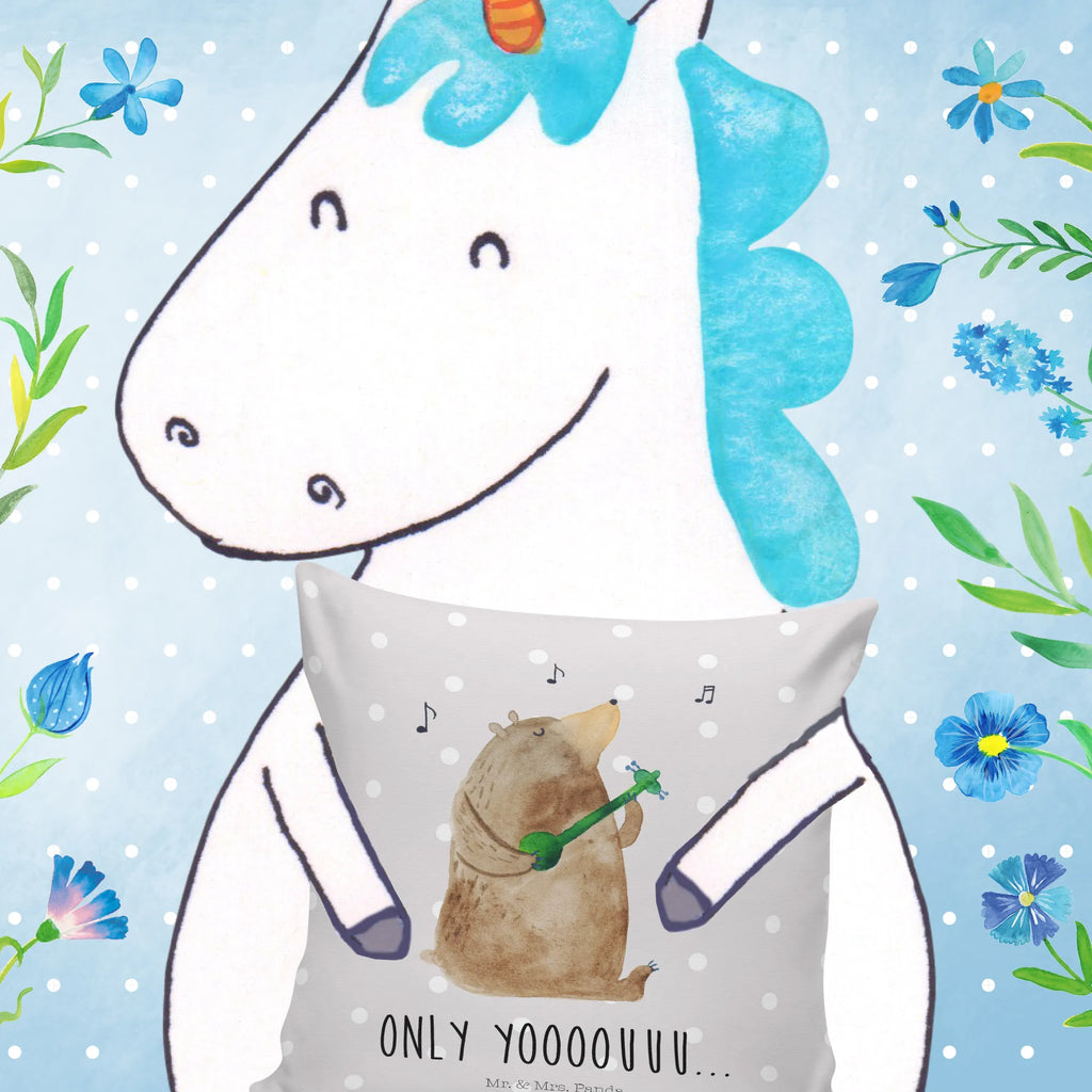 Cushion bear guitar 40 x 40, settee, Pillow, couch, sofa, fluffy, soft, pad, pillow case, pillows, cushion, 40x40, bed, bedroom, bear, teddy, teddy bear, cuddly toy