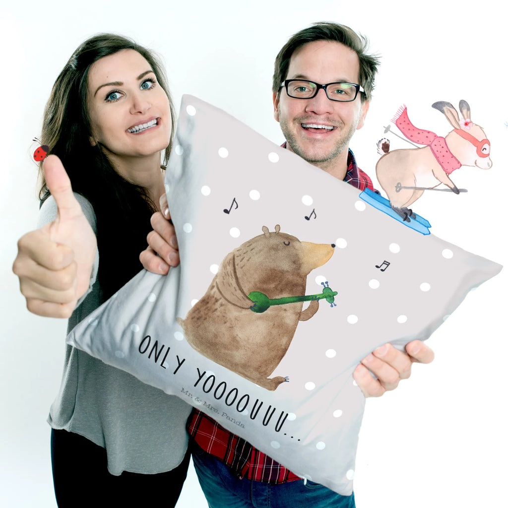 Cushion bear guitar 40 x 40, settee, Pillow, couch, sofa, fluffy, soft, pad, pillow case, pillows, cushion, 40x40, bed, bedroom, bear, teddy, teddy bear, cuddly toy