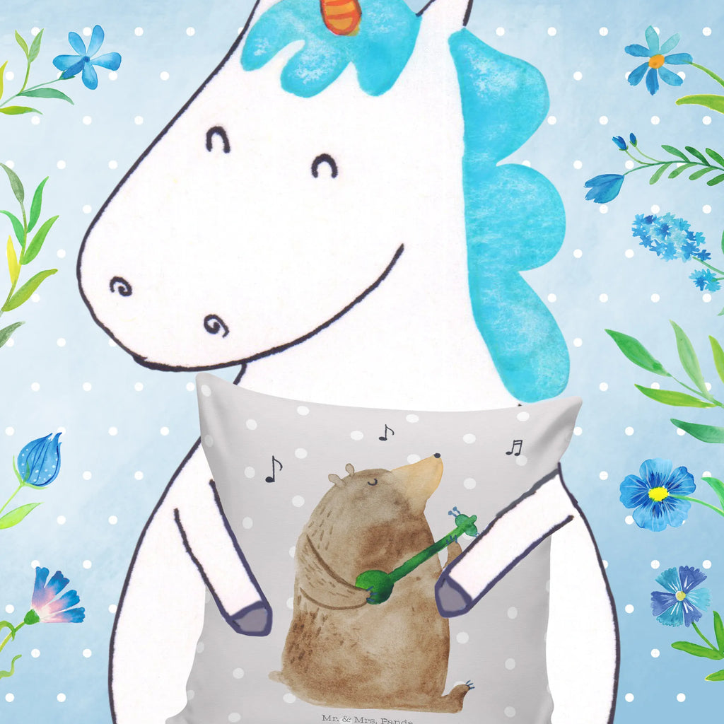 Cushion bear guitar 40 x 40, settee, Pillow, couch, sofa, fluffy, soft, pad, pillow case, pillows, cushion, 40x40, bed, bedroom, bear, teddy, teddy bear, cuddly toy