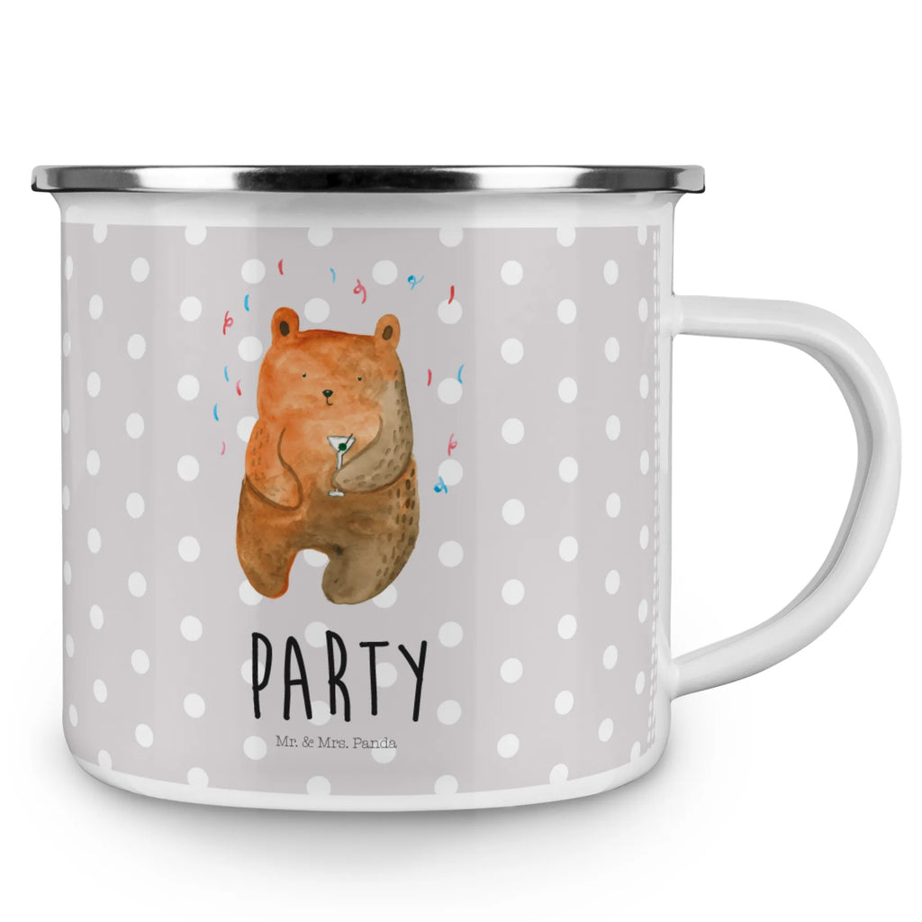 Kempingowy kubek emaliowany Niedźwiedź Impreza Niedźwiedź, Miś, Pluszowy miś