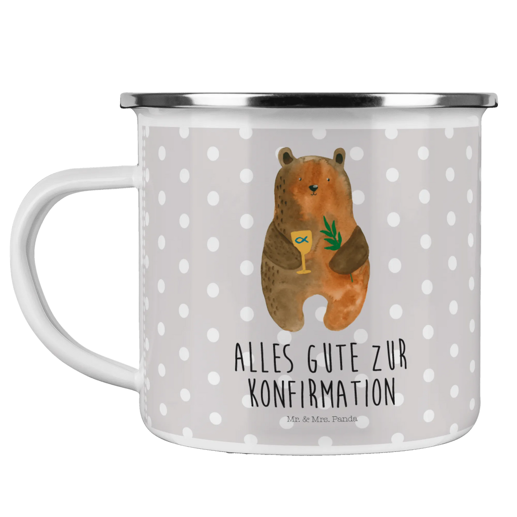 Enamel camping mug bear confirmation Pott, wandertasse, Campingtasse, emaillebecher, Becher, Reisebecher, metallbecher, Emaille Becher, Blechtasse, wanderbecher, Teebecher, Teetasse, reisetasse, Campingbecher, blechbecher, Emaille Tasse, Tasse Emaille, Trinkbecher, Kaffeebecher, Metalltasse, Kaffeetasse, becher emaille, Tasse, Emailletasse, Teddy, Bär, Teddybär, Gottesdienst, Konfirmation, Evangelisch, Kirche