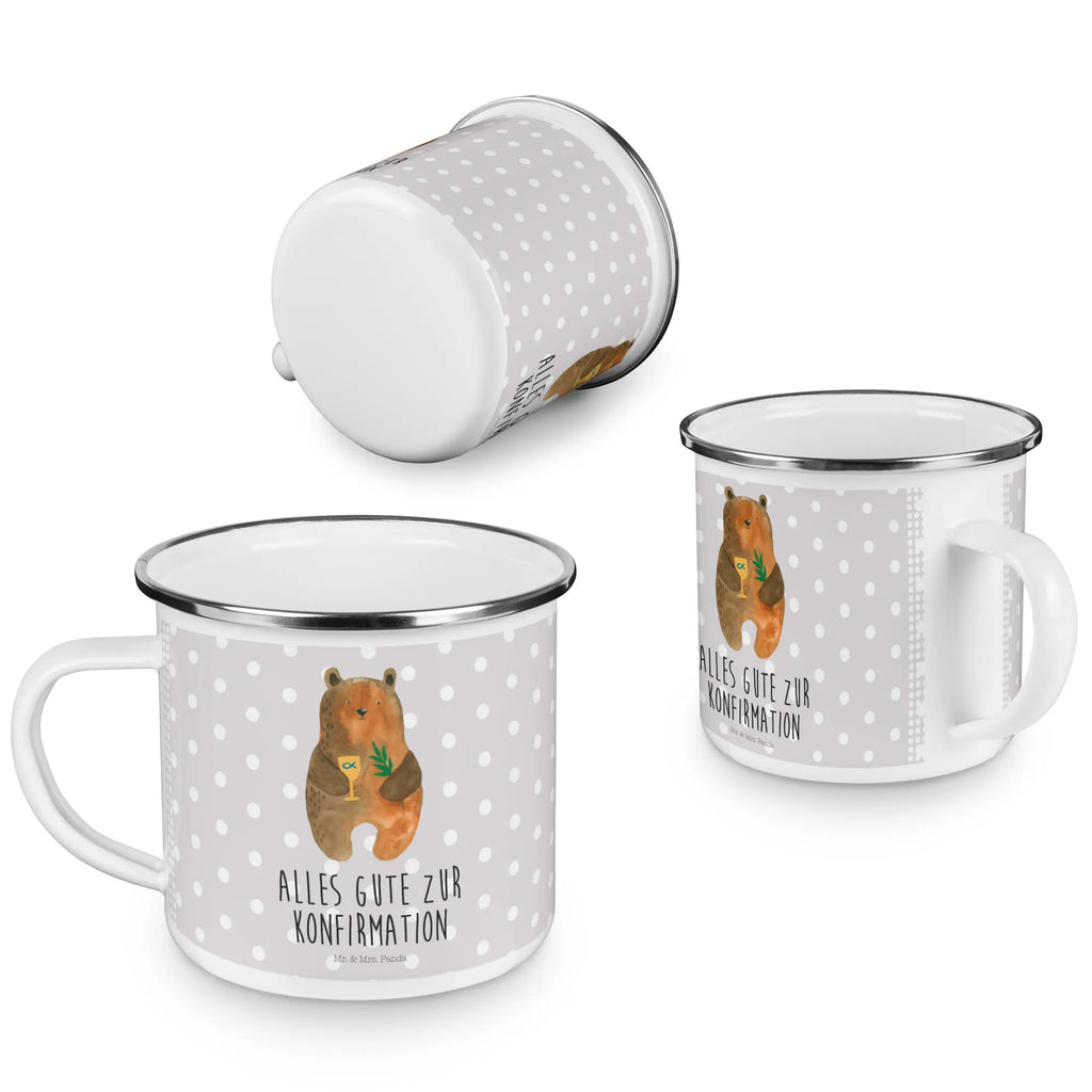 Enamel camping mug bear confirmation Pott, wandertasse, Campingtasse, emaillebecher, Becher, Reisebecher, metallbecher, Emaille Becher, Blechtasse, wanderbecher, Teebecher, Teetasse, reisetasse, Campingbecher, blechbecher, Emaille Tasse, Tasse Emaille, Trinkbecher, Kaffeebecher, Metalltasse, Kaffeetasse, becher emaille, Tasse, Emailletasse, Teddy, Bär, Teddybär, Gottesdienst, Konfirmation, Evangelisch, Kirche