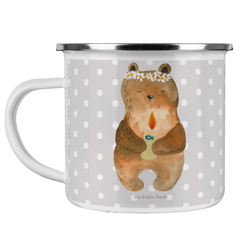 Enamel camping mug bear communion Teebecher, Emailletasse, Tasse, emaillebecher, Trinkbecher, Metalltasse, becher emaille, Pott, metallbecher, Becher, Kaffeetasse, blechbecher, Tasse Emaille, Emaille Tasse, Campingtasse, Teetasse, Kaffeebecher, Emaille Becher, Reisebecher, wandertasse, wanderbecher, Campingbecher, reisetasse, Blechtasse, Teddy, Bär, Teddybär, Katholisch, Gottes Segen, Kommunion, Taufkerze
