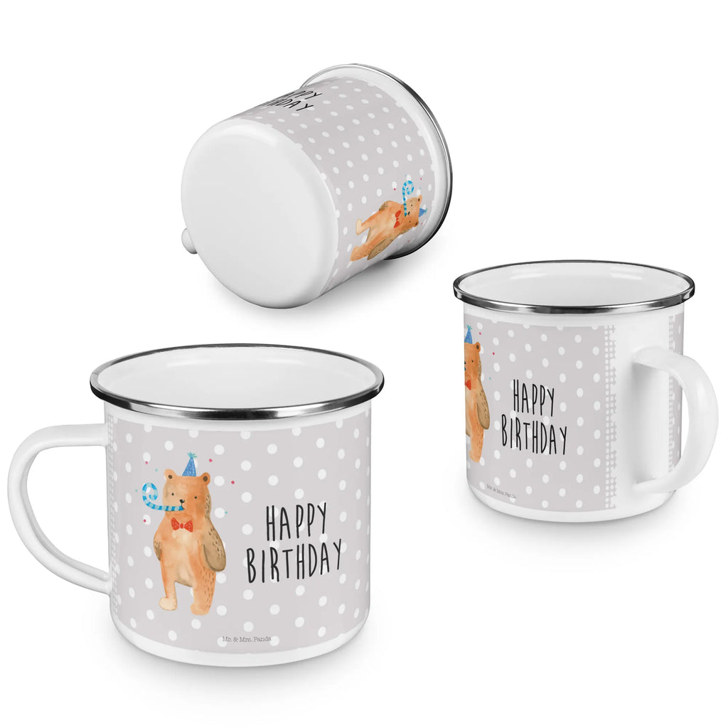 Enamel camping mug bear Birthday wandertasse, Tasse, metallbecher, Emaille Tasse, Reisebecher, Trinkbecher, wanderbecher, blechbecher, Metalltasse, emaillebecher, Teebecher, Blechtasse, Becher, Campingtasse, Campingbecher, Emaille Becher, Tasse Emaille, Teetasse, Kaffeebecher, Pott, Emailletasse, reisetasse, Kaffeetasse, becher emaille, Teddy, Bär, Teddybär, Happy Birthday, Glückwunsch, Geburtstag, Alles Gute