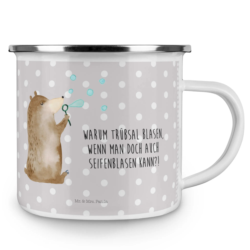 Enamel camping mug bear soap bubbles emaillebecher, Tasse Emaille, Becher, Pott, Tasse, Kaffeebecher, wanderbecher, metallbecher, wandertasse, Campingbecher, Blechtasse, Emaille Tasse, blechbecher, reisetasse, Emaille Becher, Emailletasse, Teetasse, Reisebecher, Campingtasse, Trinkbecher, Metalltasse, becher emaille, Teebecher, Kaffeetasse, Teddy, Bär, Teddybär, Seifenblasen Bär Lustig Sein Glücklich Traurig Happy