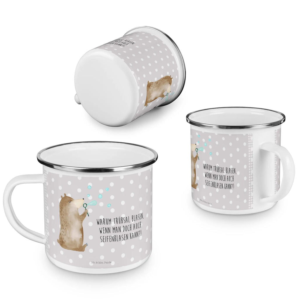 Enamel camping mug bear soap bubbles emaillebecher, Tasse Emaille, Becher, Pott, Tasse, Kaffeebecher, wanderbecher, metallbecher, wandertasse, Campingbecher, Blechtasse, Emaille Tasse, blechbecher, reisetasse, Emaille Becher, Emailletasse, Teetasse, Reisebecher, Campingtasse, Trinkbecher, Metalltasse, becher emaille, Teebecher, Kaffeetasse, Teddy, Bär, Teddybär, Seifenblasen Bär Lustig Sein Glücklich Traurig Happy