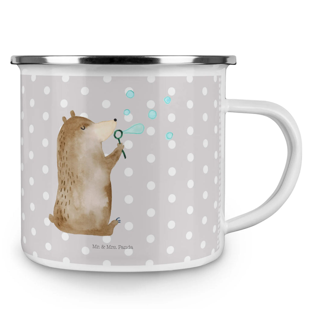 Enamel camping mug bear soap bubbles emaillebecher, Tasse Emaille, Becher, Pott, Tasse, Kaffeebecher, wanderbecher, metallbecher, wandertasse, Campingbecher, Blechtasse, Emaille Tasse, blechbecher, reisetasse, Emaille Becher, Emailletasse, Teetasse, Reisebecher, Campingtasse, Trinkbecher, Metalltasse, becher emaille, Teebecher, Kaffeetasse, Teddy, Bär, Teddybär, Seifenblasen Bär Lustig Sein Glücklich Traurig Happy