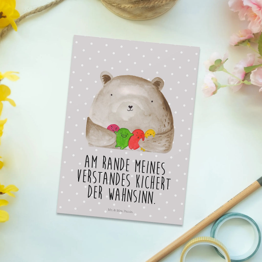Postcard bear Feeling invitation, card, postcards, gift, letter, paper, gift card, Postcard, invitation card, bear, teddy, teddy bear, cuddly toy, Madness, Bear