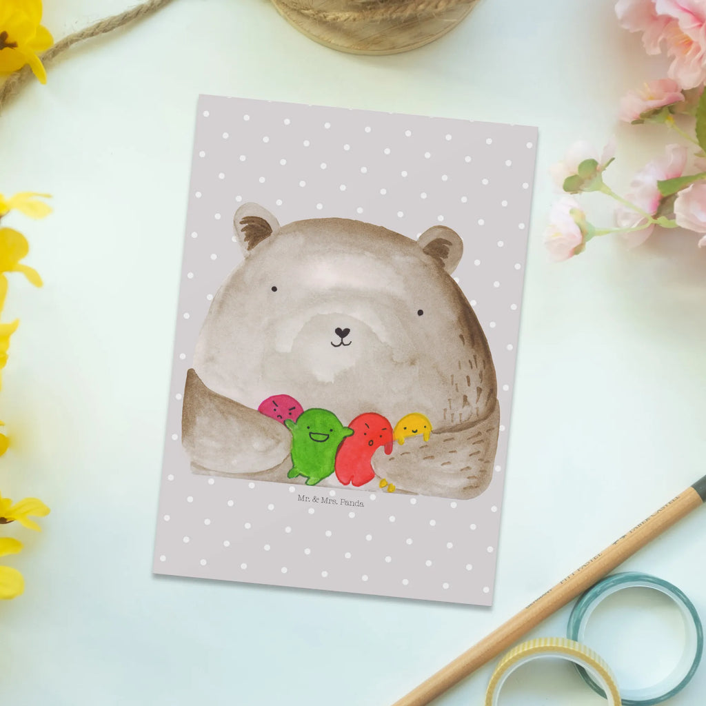 Postcard bear Feeling invitation, card, postcards, gift, letter, paper, gift card, Postcard, invitation card, bear, teddy, teddy bear, cuddly toy, Madness, Bear