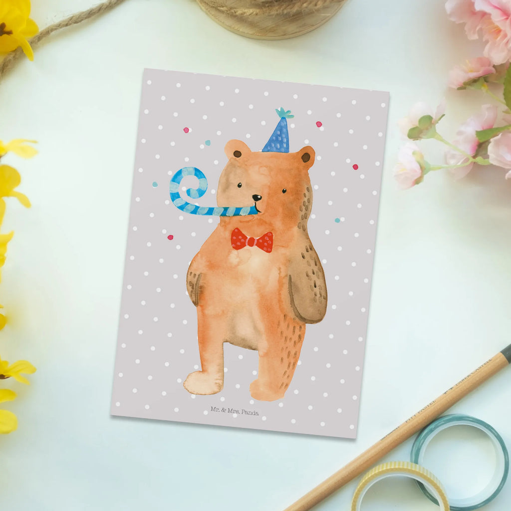 Postcard bear Birthday Einladung, Dankeskarte, Ansichtskarte, Geschenkkarte, Karte, Einladungskarten Geburtstag, Einladungskarte, Postkarte, Einladung Geburtstag, Grußkarte, Ansichtskarten, Geburtstagskarte, Bär, Teddy, Teddybär, Happy Birthday, Alles Gute, Glückwunsch, Geburtstag