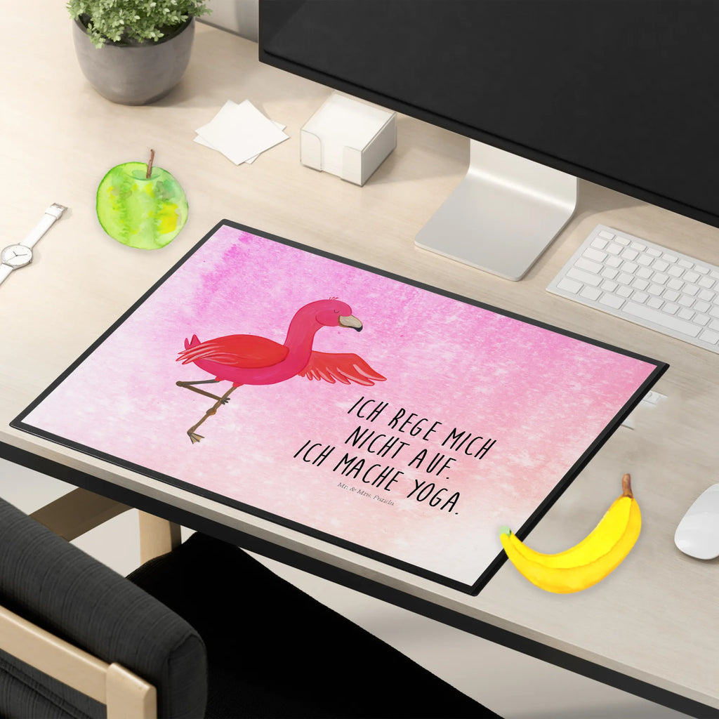 Podkładka na biurko Flamingo joga Bürobedarf, Schreibunterlage, Schreibtischauflage, Schreibtischunterlage Groß, Schreibtisch Unterlagen, Schreibwaren, Büroartikel, Flamingo, Yoga, Vogel, Tiefenentspannung, Achtsamkeit, Namaste, Aufregen, Ärger, Entspannung, Yoga-Übung