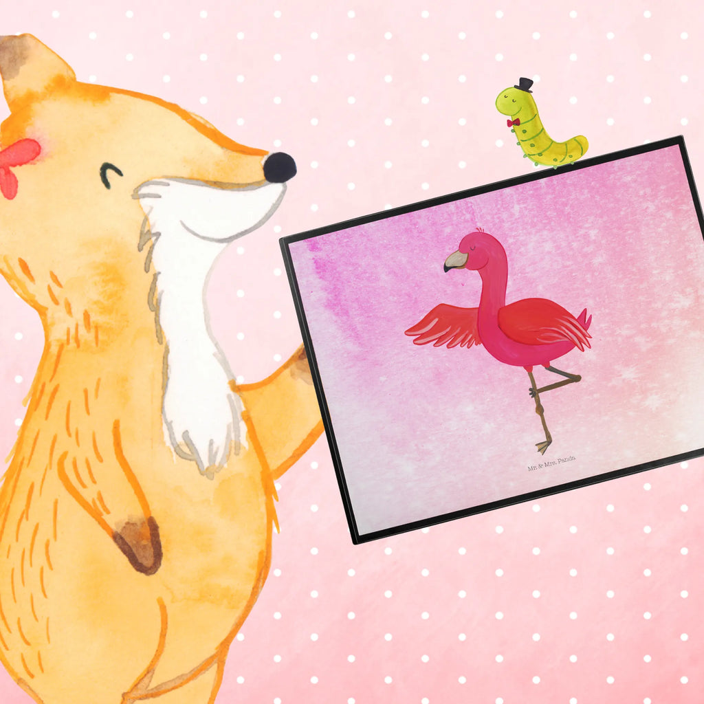 Podkładka na biurko Flamingo joga Bürobedarf, Schreibunterlage, Schreibtischauflage, Schreibtischunterlage Groß, Schreibtisch Unterlagen, Schreibwaren, Büroartikel, Flamingo, Yoga, Vogel, Tiefenentspannung, Achtsamkeit, Namaste, Aufregen, Ärger, Entspannung, Yoga-Übung
