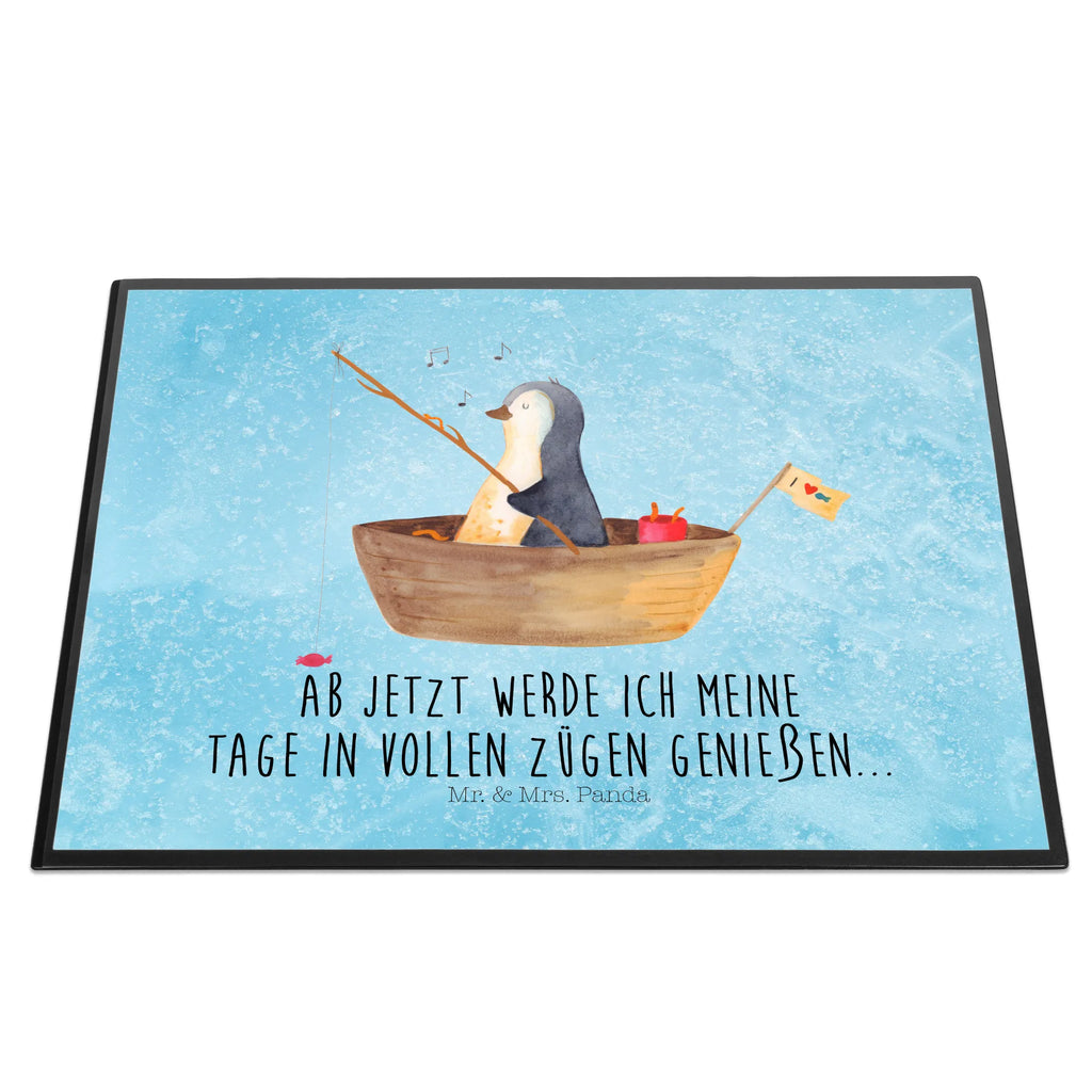 Schreibtischunterlage Pinguin Angelboot Schreibtisch Unterlagen, Schreibtischauflage, Schreibtischunterlage Groß, Schreibunterlage, Büroartikel, Schreibwaren, Bürobedarf, Pinguin, Boot, Neustart, genießen, Angeln, Lebenslust, Leben, Trennung, Scheidung, Geschenkidee Liebeskummer, Pinguine, Motivation, Neuanfang, Angelboot