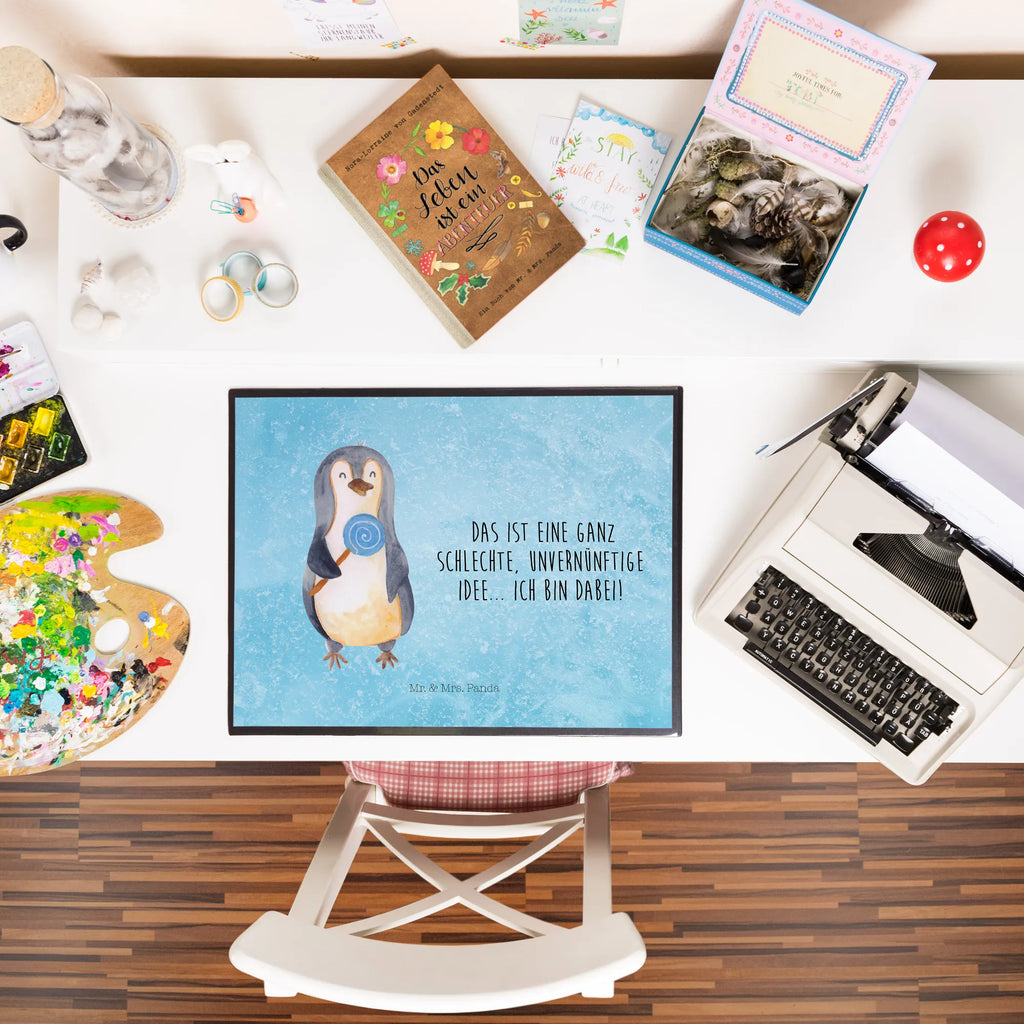 Podkładka na biurko pingwin lizak Büroartikel, Schreibwaren, Schreibunterlage, Schreibtischauflage, Bürobedarf, Schreibtisch Unterlagen, Schreibtischunterlage Groß, Pinguin, Blödsinn, Spruch, Rebell, Lolli, Pinguine, Gauner, Süßigkeiten, Ganove, Rabauke