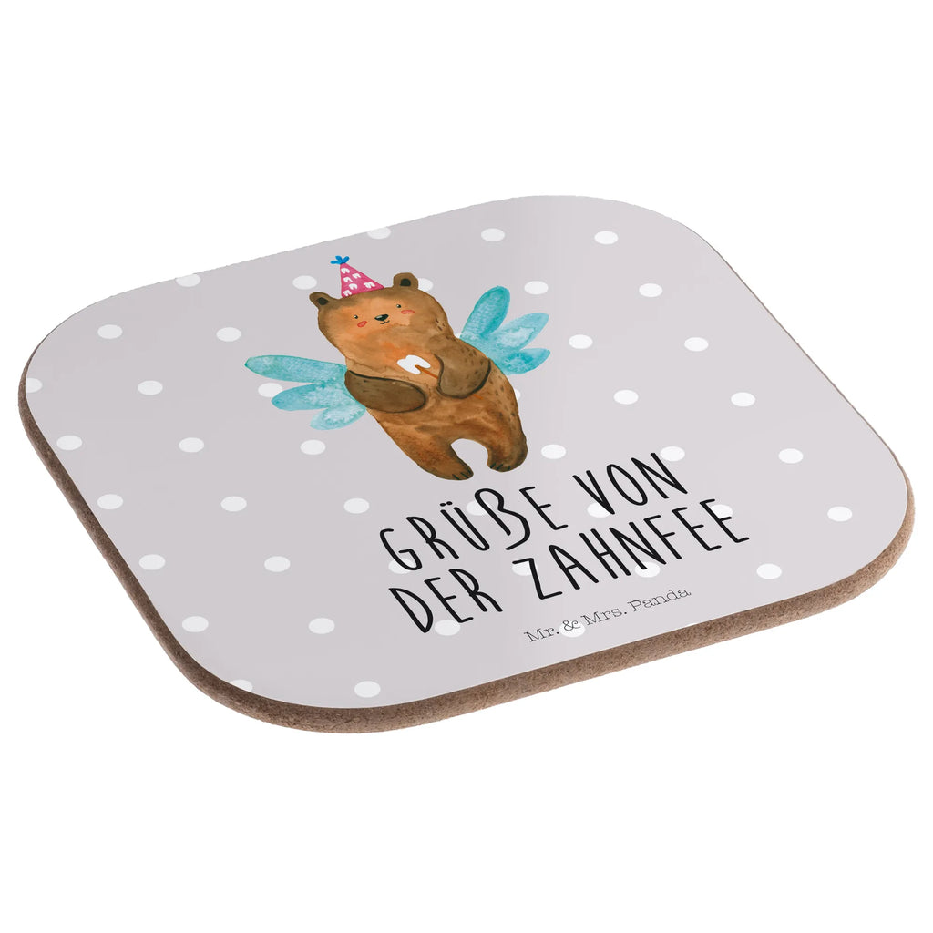 Square coaster bear tooth fairy breakfast, glass coasters, party, gifts, presents, Coasters, gift, bear, teddy, teddy bear, cuddly toy, first tooth, fairy, Tooth fairy, milk tooth