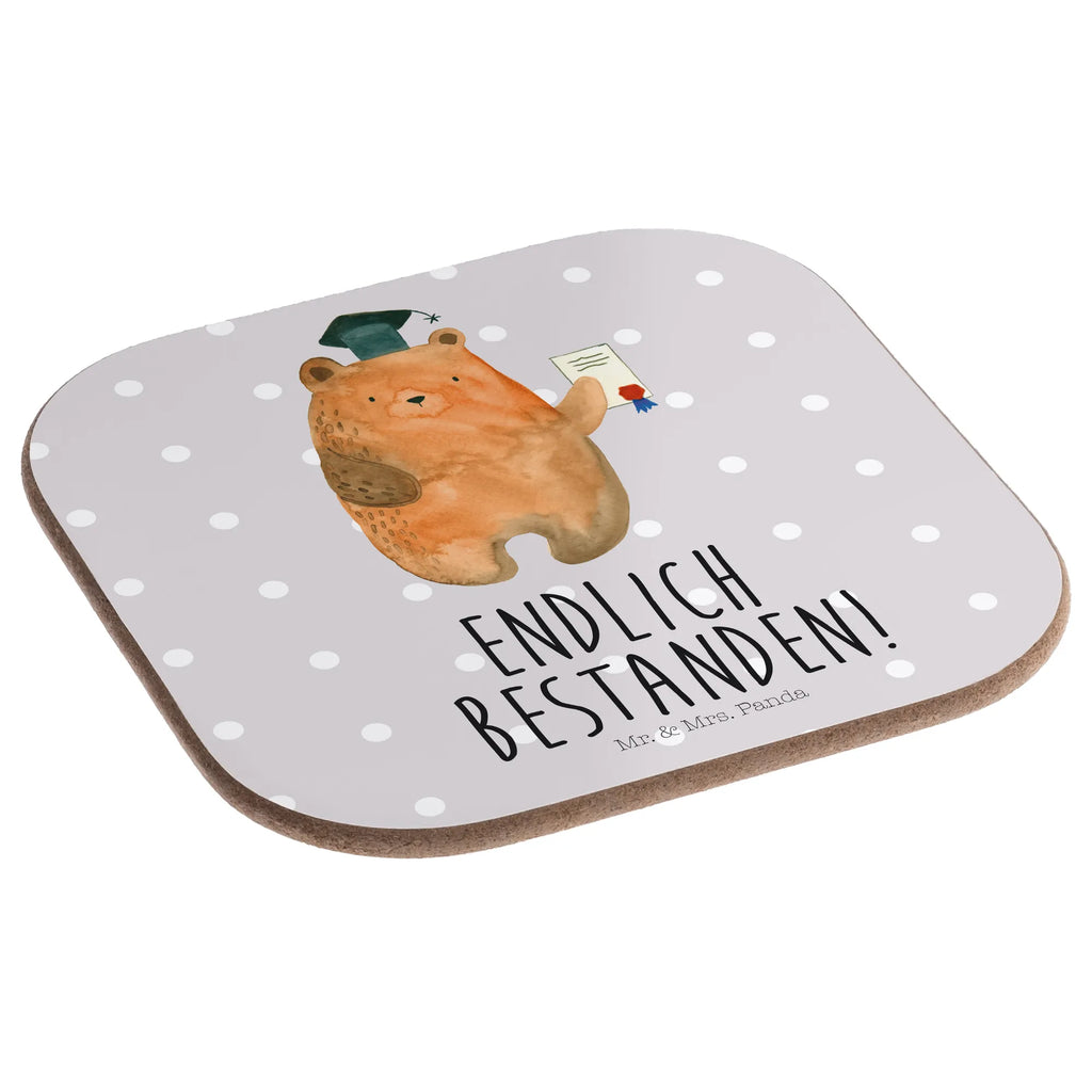 Square coaster bear Test Korkuntersetzer, Getränkeuntersetzer, Glasuntersetzer, Untersetzer aus Holz, Holzuntersetzer, Bierdeckel, Untersetzer Holz, Untersetzer Gläser, Untersetzer, Untersetzer Design, Untersetzer für Gläser, Tassen Untersetzer, Bär, Teddy, Teddybär, Prüfungen, Abschluss, Abitur, Zeugnis, Prüfung bestanden, Abschlusszeugnis