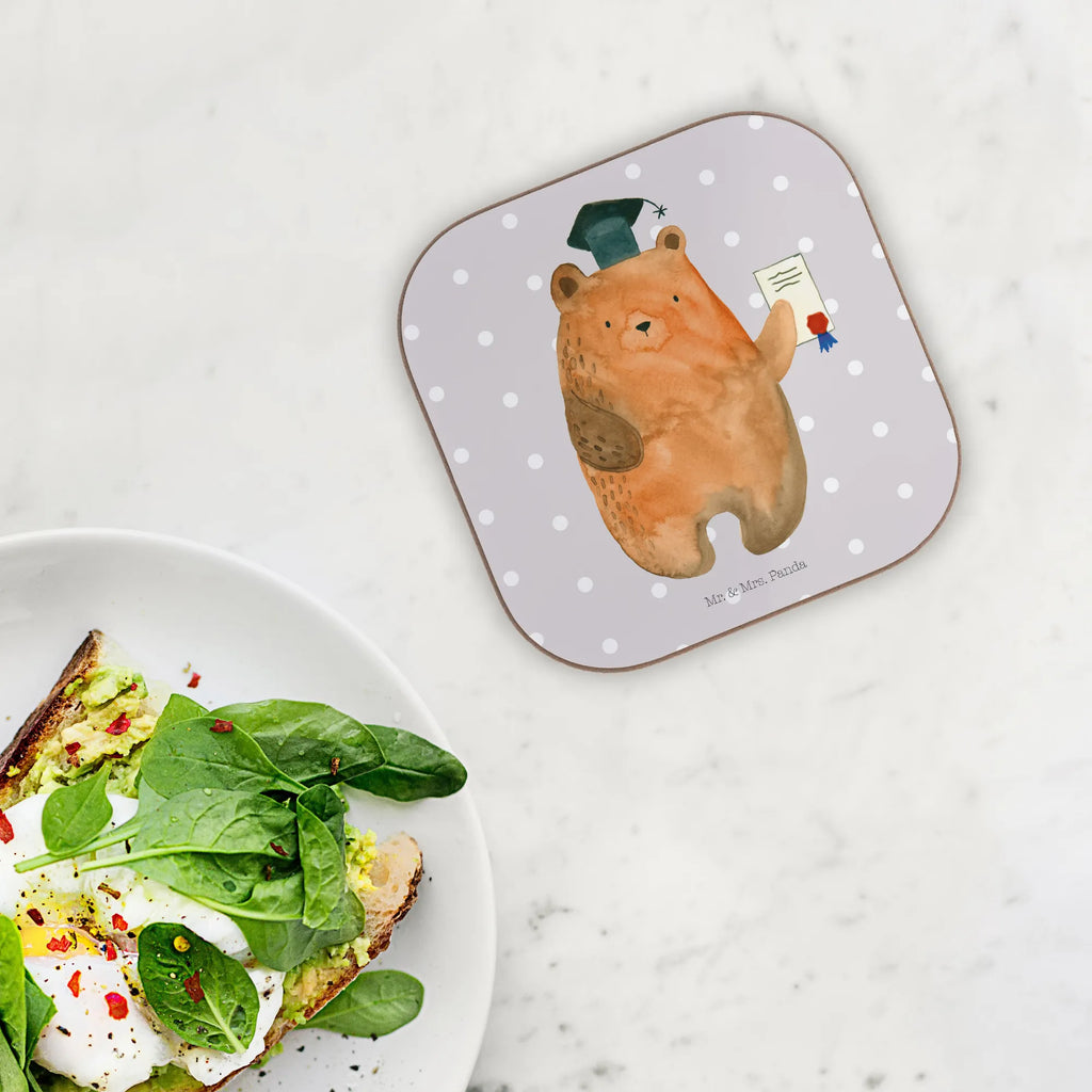 Square coaster bear Test Korkuntersetzer, Getränkeuntersetzer, Glasuntersetzer, Untersetzer aus Holz, Holzuntersetzer, Bierdeckel, Untersetzer Holz, Untersetzer Gläser, Untersetzer, Untersetzer Design, Untersetzer für Gläser, Tassen Untersetzer, Bär, Teddy, Teddybär, Prüfungen, Abschluss, Abitur, Zeugnis, Prüfung bestanden, Abschlusszeugnis