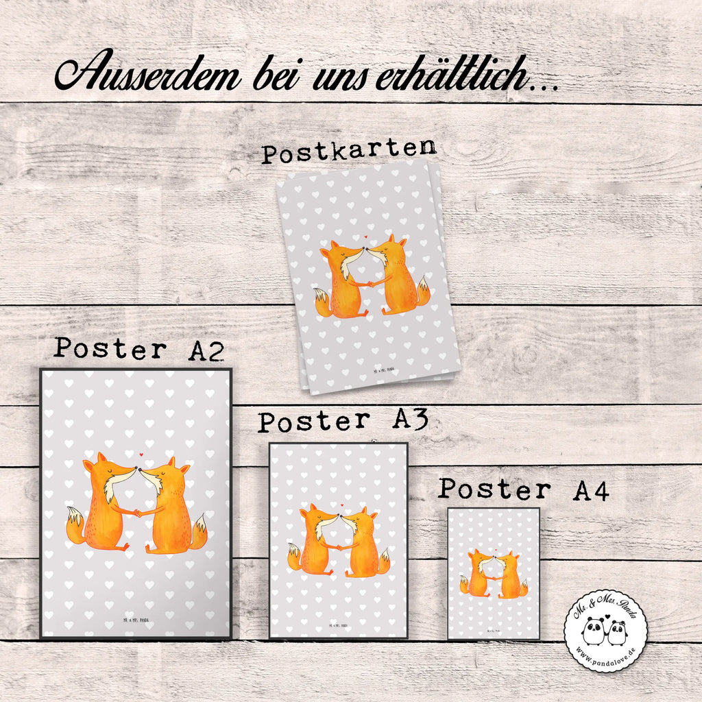 Poster Füchse Liebe Bild für Wand, wandkunst, Wandbild, Wandposter, Wanddekoration, Wanddeko Bild, kunstposter, kunstdruck poster, wanddeko, Kunstdruck, Poster, Posterdruck, Deko Bild, Bild, drucke, Designposter, Mr. & Mrs. Panda Poster, kunst für die wand, Wandschmuck, wanddruck, Plakat, grafikposter, Fuchs, Freundin, Ehemann, Füchse, Partner, Verlobte, Ehe, Ehefrau, Fox, Liebesbeweis, Liebespaar, Freund, Liebe, Paar