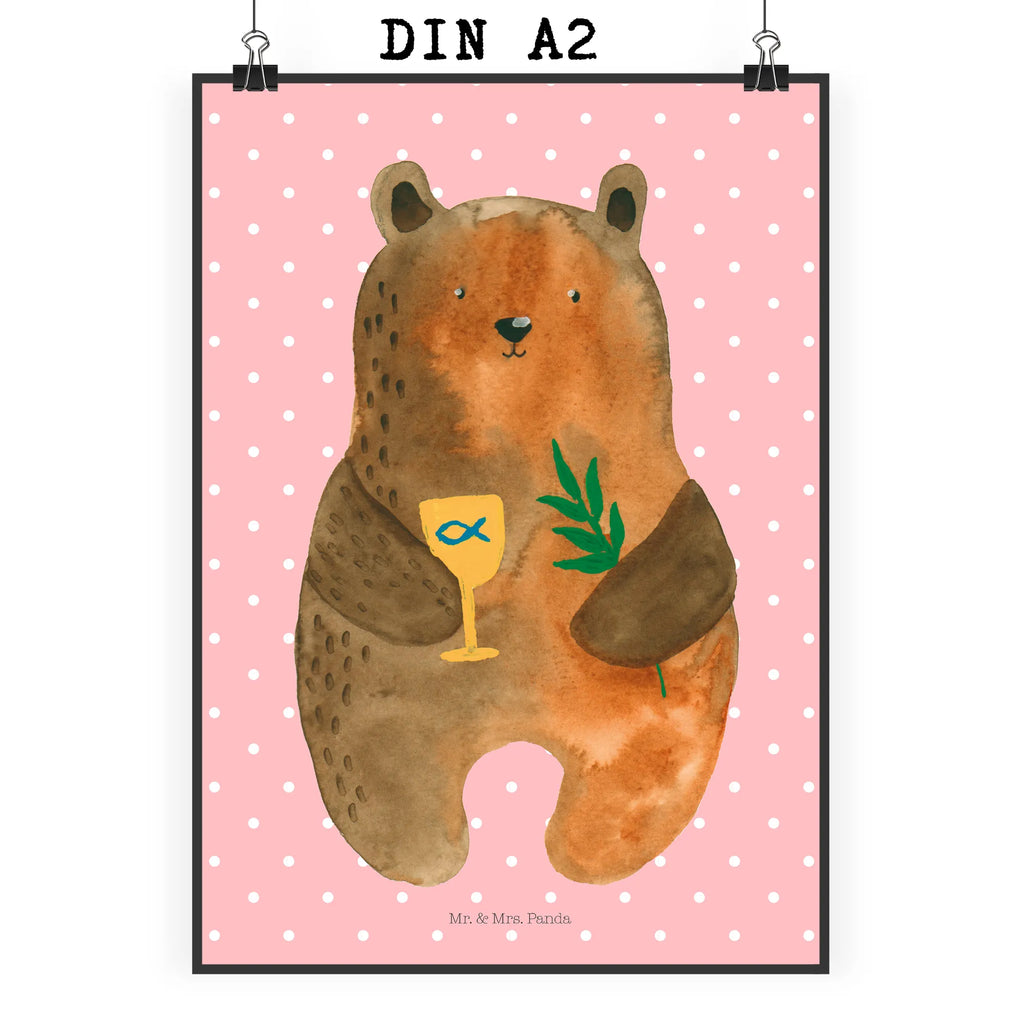 Plakat niedźwiedź Bierzmowanie Plakat, Bild für Wand, wanddeko, Wanddeko Bild, kunstdruck poster, Wandbild, Poster, Wandschmuck, Mr. & Mrs. Panda Poster, drucke, Posterdruck, Wandposter, wanddruck, kunst für die wand, Bild, grafikposter, kunstposter, Deko Bild, Wanddekoration, wandkunst, Kunstdruck, Designposter, Teddybär, Bär, Teddy, Gottesdienst, Konfirmation, Kirche, Evangelisch