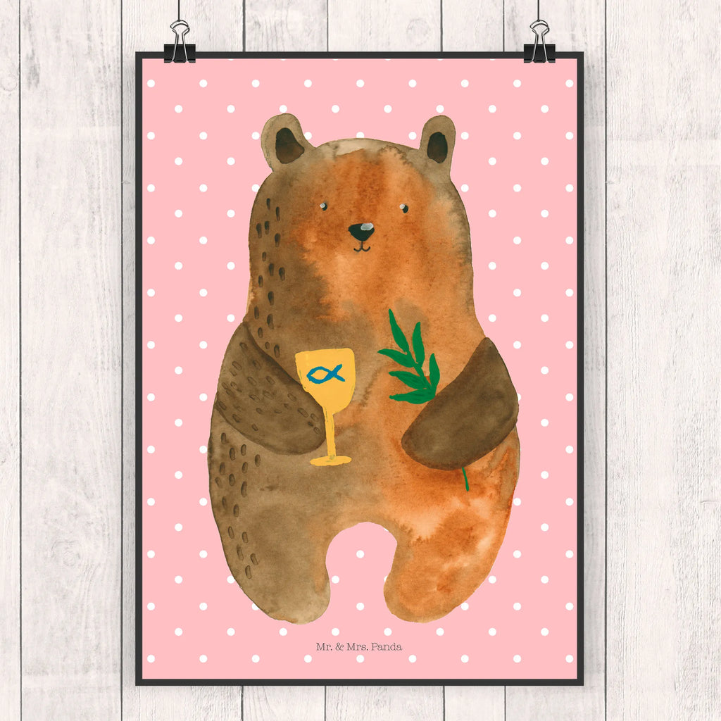 Plakat niedźwiedź Bierzmowanie Plakat, Bild für Wand, wanddeko, Wanddeko Bild, kunstdruck poster, Wandbild, Poster, Wandschmuck, Mr. & Mrs. Panda Poster, drucke, Posterdruck, Wandposter, wanddruck, kunst für die wand, Bild, grafikposter, kunstposter, Deko Bild, Wanddekoration, wandkunst, Kunstdruck, Designposter, Teddybär, Bär, Teddy, Gottesdienst, Konfirmation, Kirche, Evangelisch