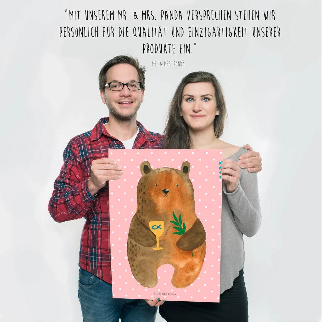 Plakat niedźwiedź Bierzmowanie Plakat, Bild für Wand, wanddeko, Wanddeko Bild, kunstdruck poster, Wandbild, Poster, Wandschmuck, Mr. & Mrs. Panda Poster, drucke, Posterdruck, Wandposter, wanddruck, kunst für die wand, Bild, grafikposter, kunstposter, Deko Bild, Wanddekoration, wandkunst, Kunstdruck, Designposter, Teddybär, Bär, Teddy, Gottesdienst, Konfirmation, Kirche, Evangelisch