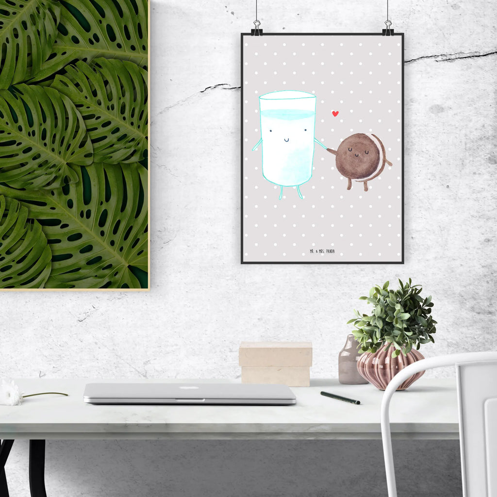 Poster milk biscuit Kunstdruck, Deko Bild, Wandposter, drucke, grafikposter, Bild, wanddruck, Wandschmuck, Wandbild, Mr. & Mrs. Panda Poster, wanddeko, Posterdruck, kunstdruck poster, Plakat, kunstposter, Bild für Wand, Designposter, Wanddeko Bild, wandkunst, Poster, Wanddekoration, kunst für die wand, Gute Laune, Tiermotive, Tiere, Lustige Sprüche, Kekse, Keks, Cookie, Motiv Süß, Perfektes Paar, Kaffee, Einladung Frühstück, Milch, Romantisch, Milk