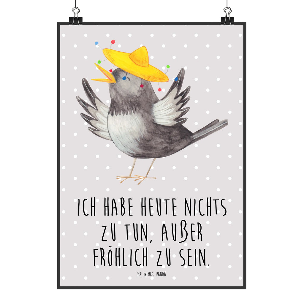 Poster Rabe Sombrero Bild, Poster, Wandschmuck, Wandbild, Design Poster, Wanddeko Bild, wanddruck, Deko Poster, Plakat, grafikposter, kunstdruck poster, Wandposter, kunstposter, wanddeko, wandkunst, Designposter, Panda Poster, Wanddekoration, Posterdruck, Mr. & Mrs. Panda Poster, typografie poster, Kunstdruck, drucke, Deko Bild, Tiermotive, Gute Laune, Lustige Sprüche, Tiere, Motivation, Froh, glücklich sein, Vögel, Glück Spruch, Elster, Spruch Positiv, Fröhlich sein, Rabe, Vogel