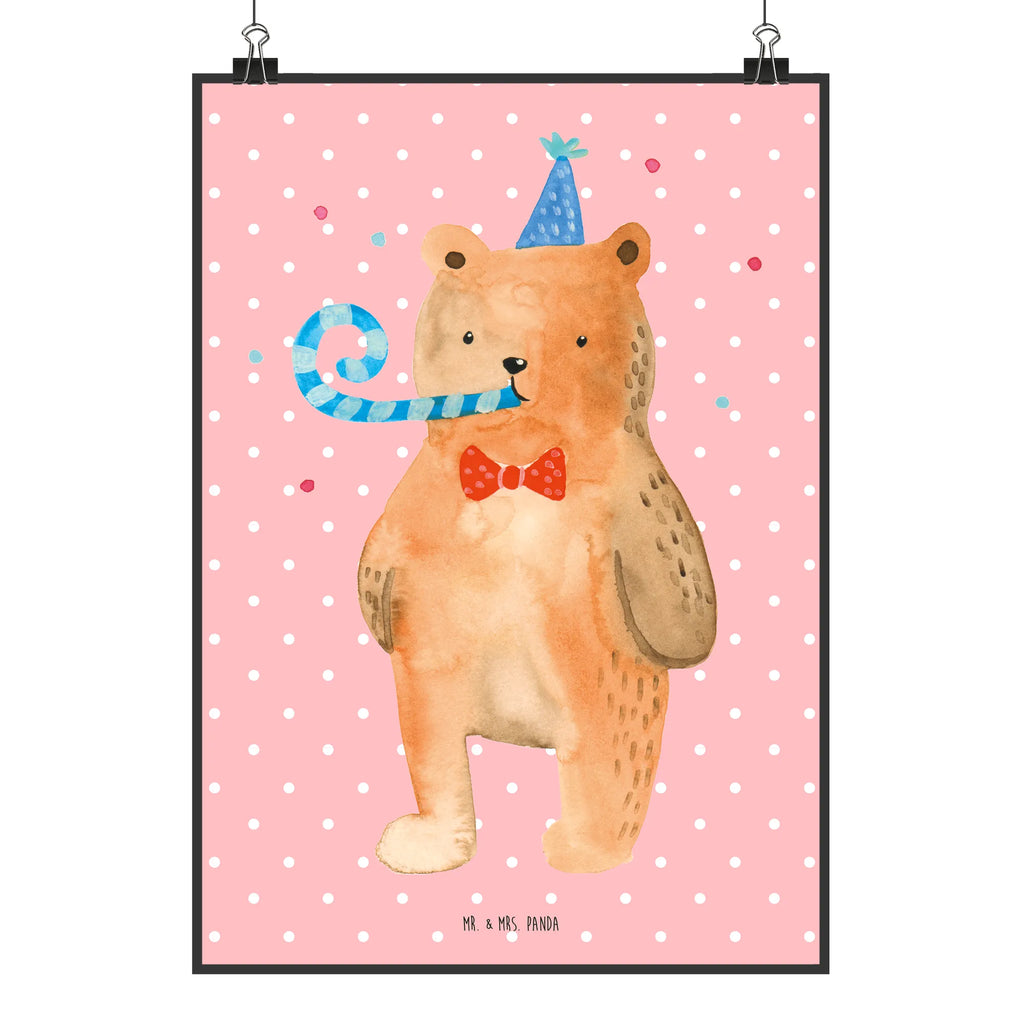 Plakat Niedźwiedź urodziny Posterdruck, Mr. & Mrs. Panda Poster, Designposter, Bild, grafikposter, Plakat, drucke, Wanddeko Bild, Poster, kunstdruck poster, Wandposter, Deko Bild, Kunstdruck, Wandschmuck, kunst für die wand, Wandbild, wandkunst, kunstposter, wanddruck, Bild für Wand, wanddeko, Wanddekoration, Teddybär, Bär, Teddy, Glückwunsch, Happy Birthday, Alles Gute, Geburtstag