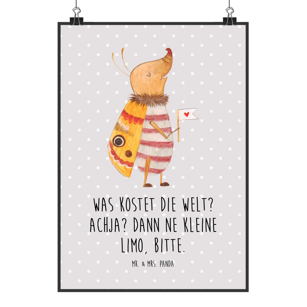 Poster Moth flag Küchenposter, Mr. & Mrs. Panda Poster, Handgemaltes Poster, Kinderposter, Wanddeko, Kunstdruck, Bild, Raumdekoration, Wandposter, Posterdruck, Designposter, Poster, Wanddeko Bild, Wanddekoration, Tiermotive, Gute Laune, lustige Sprüche, Tiere, Spruch lustig, Käfer, Was kostet die Welt, Küche Deko, niedlich, Nachtfalter, Spruch witzig, süß