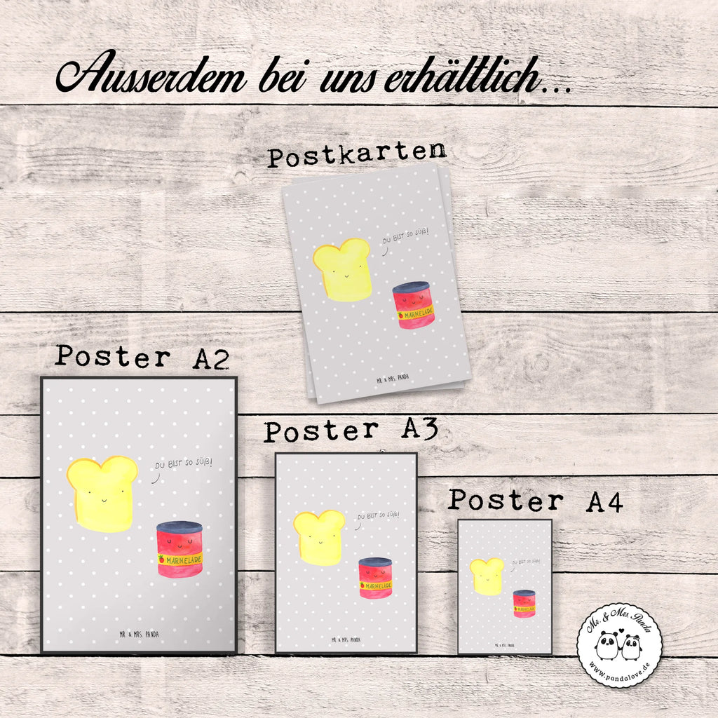 Poster Toast Marmelade Mr. & Mrs. Panda Poster, Wanddeko Bild, Kunstdruck, kunstposter, Designposter, Posterdruck, Bild, kunstdruck poster, Wanddekoration, Plakat, Wandschmuck, wandkunst, grafikposter, Deko Bild, drucke, Poster, Wandposter, kunst für die wand, Wandbild, Bild für Wand, wanddeko, wanddruck, Gute Laune, Tiermotive, Tiere, Lustige Sprüche, Küche Spruch, Frühstück Einladung, Marmelade, Süße Postkarte, Toastbrot, Dreamteam, Brot, Süß, Toast, Küche Deko