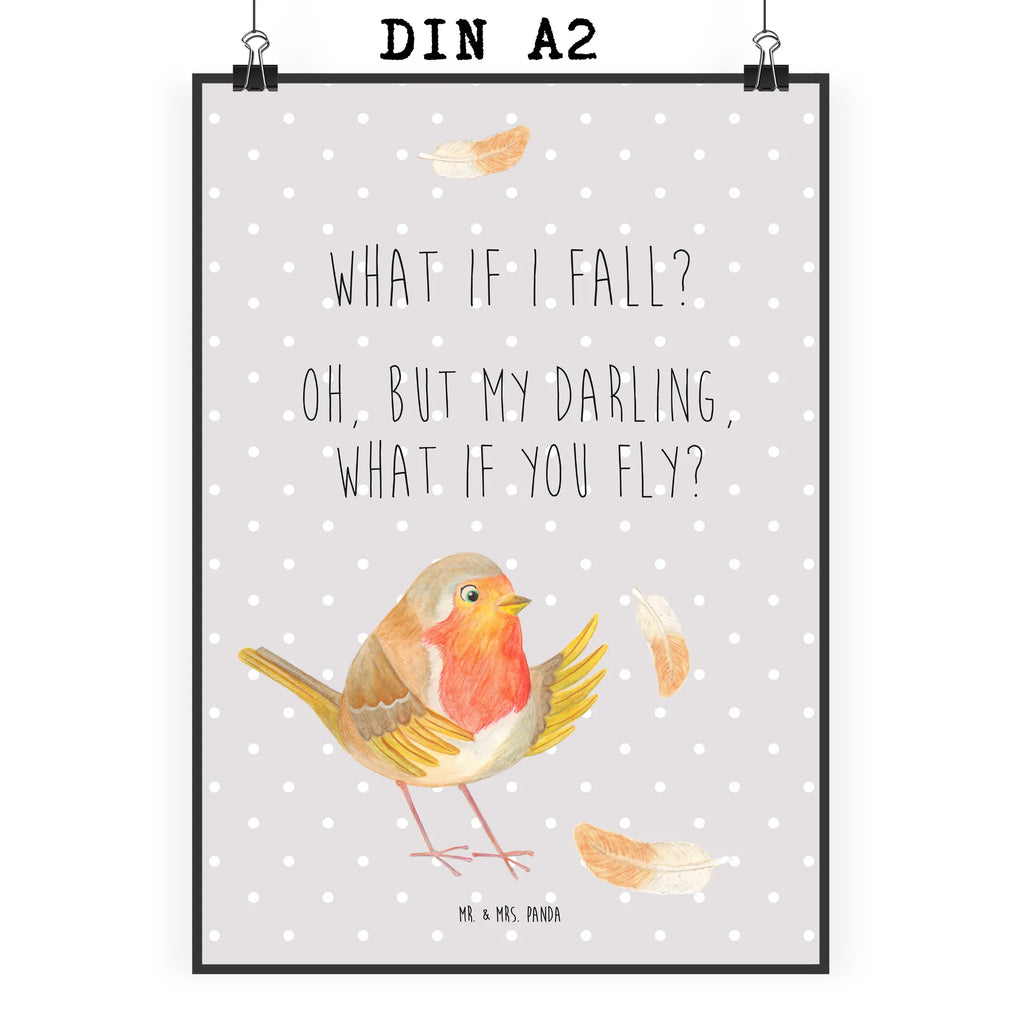 Plakat rudzik Pióra Designposter, Poster, Posterdruck, Schlafzimmer Poster, Küchenposter, Deko Bild, Kunstdruck, Bild, Kinderposter, Kinderzimmer Poster, Bild für Wand, Raumdekoration, Wanddekoration, Wanddeko Bild, Großes Poster, Plakat, Poster Sprüche, Mr. & Mrs. Panda Poster, Handgemaltes Poster, Wandposter, Wandbild, Gute Laune, Tiermotive, Tiere, Lustige Sprüche, Motivationsbilder, fliegen, Spruch Mut, Vogel, What If I Fall, Motivation Sprüche, Rotkehlchen, Spruch Motivation