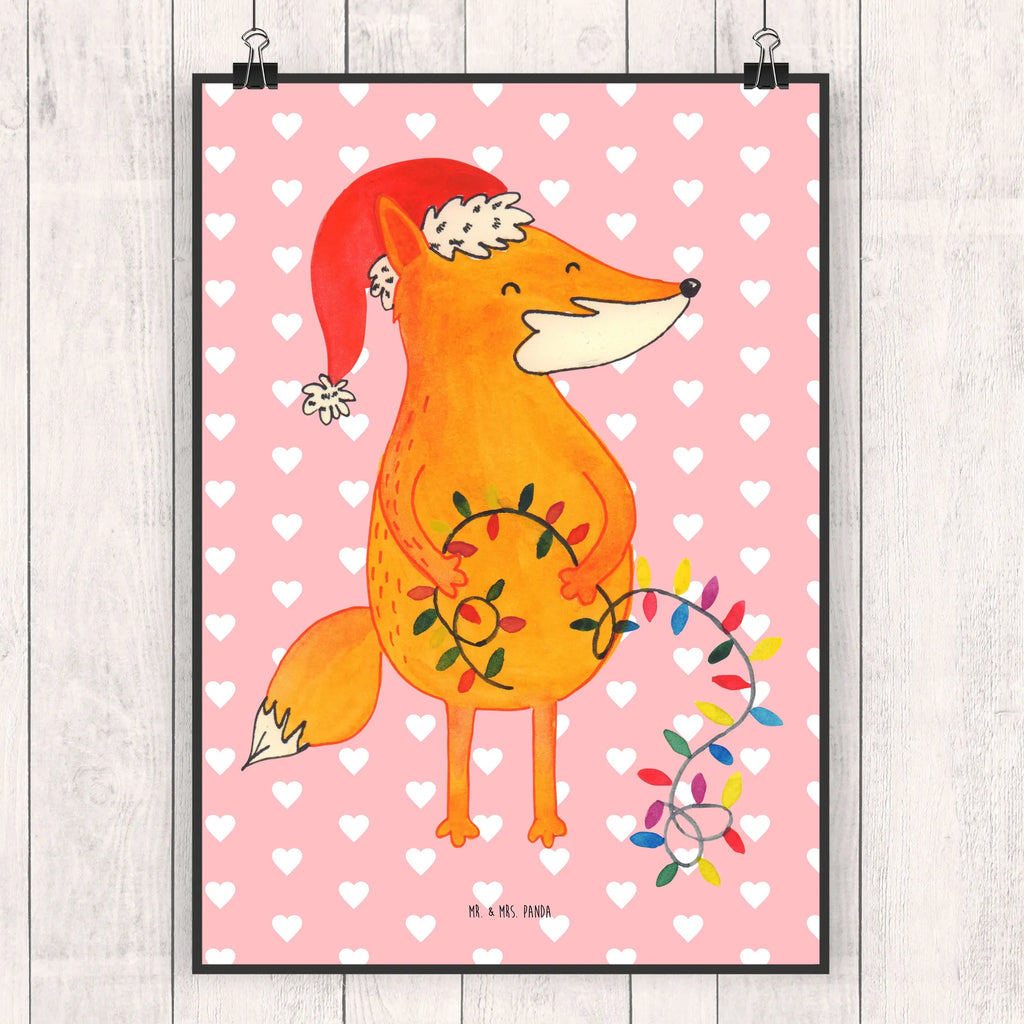Plakat lis Boże Narodzenie Posterdruck, Wandposter, grafikposter, wanddeko, Poster, Wandschmuck, wanddruck, wandkunst, kunstdruck poster, Wanddekoration, Deko Bild, Wandbild, Plakat, kunstposter, Designposter, drucke, Kunstdruck, Bild, Bild für Wand, Mr. & Mrs. Panda Poster, Wanddeko Bild, kunst für die wand, Wintermotiv, Heiligabend, Advent, Nikolaus, Weihnachtsdeko, Winter, Weihnachten, Weihnachtszeit, Füchse, Spruch schön, Geschenk Weihnachten, Fuchs, Weihnachtsmann