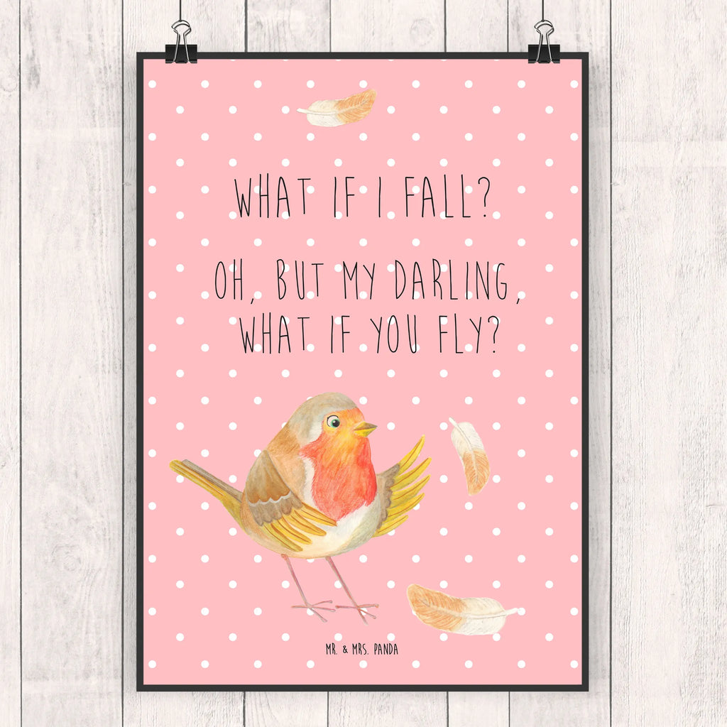 Plakat rudzik Pióra Designposter, Poster, Posterdruck, Schlafzimmer Poster, Küchenposter, Deko Bild, Kunstdruck, Bild, Kinderposter, Kinderzimmer Poster, Bild für Wand, Raumdekoration, Wanddekoration, Wanddeko Bild, Großes Poster, Plakat, Poster Sprüche, Mr. & Mrs. Panda Poster, Handgemaltes Poster, Wandposter, Wandbild, Gute Laune, Tiermotive, Tiere, Lustige Sprüche, Motivationsbilder, fliegen, Spruch Mut, Vogel, What If I Fall, Motivation Sprüche, Rotkehlchen, Spruch Motivation