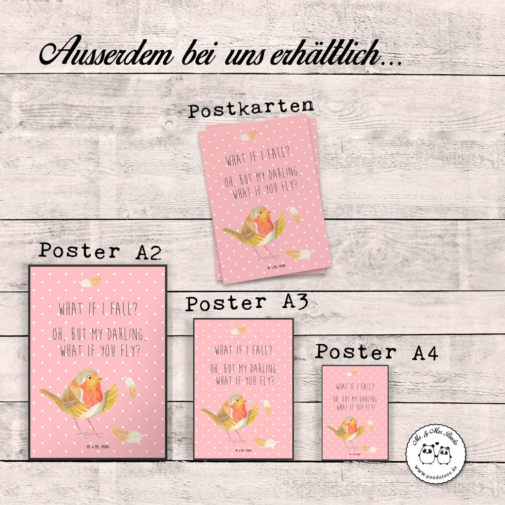 Plakat rudzik Pióra Designposter, Poster, Posterdruck, Schlafzimmer Poster, Küchenposter, Deko Bild, Kunstdruck, Bild, Kinderposter, Kinderzimmer Poster, Bild für Wand, Raumdekoration, Wanddekoration, Wanddeko Bild, Großes Poster, Plakat, Poster Sprüche, Mr. & Mrs. Panda Poster, Handgemaltes Poster, Wandposter, Wandbild, Gute Laune, Tiermotive, Tiere, Lustige Sprüche, Motivationsbilder, fliegen, Spruch Mut, Vogel, What If I Fall, Motivation Sprüche, Rotkehlchen, Spruch Motivation