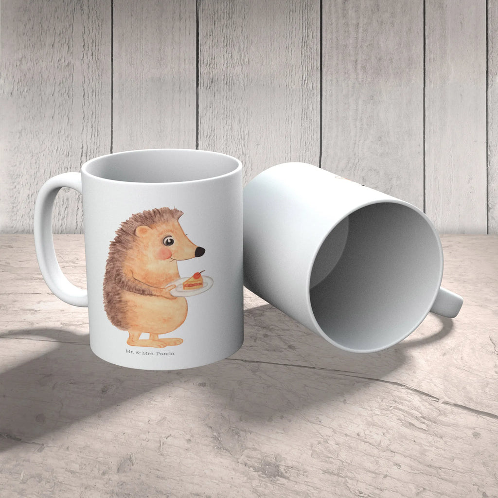 Kubek jeż kawałek ciasta Kaffeetasse, Geschenktasse, Teetasse, Keramiktasse, Tasse mit Zitaten, Tasse, Porzellantasse, Tasse mit Motiven, Bürotasse, Tiermotive, Gute Laune, lustige Sprüche, Tiere, Backen Geschenk, Essen Spruch, Kuchen, Geburtstagskuchen, Igel, Torte, Einladung Party, Kuchen backen